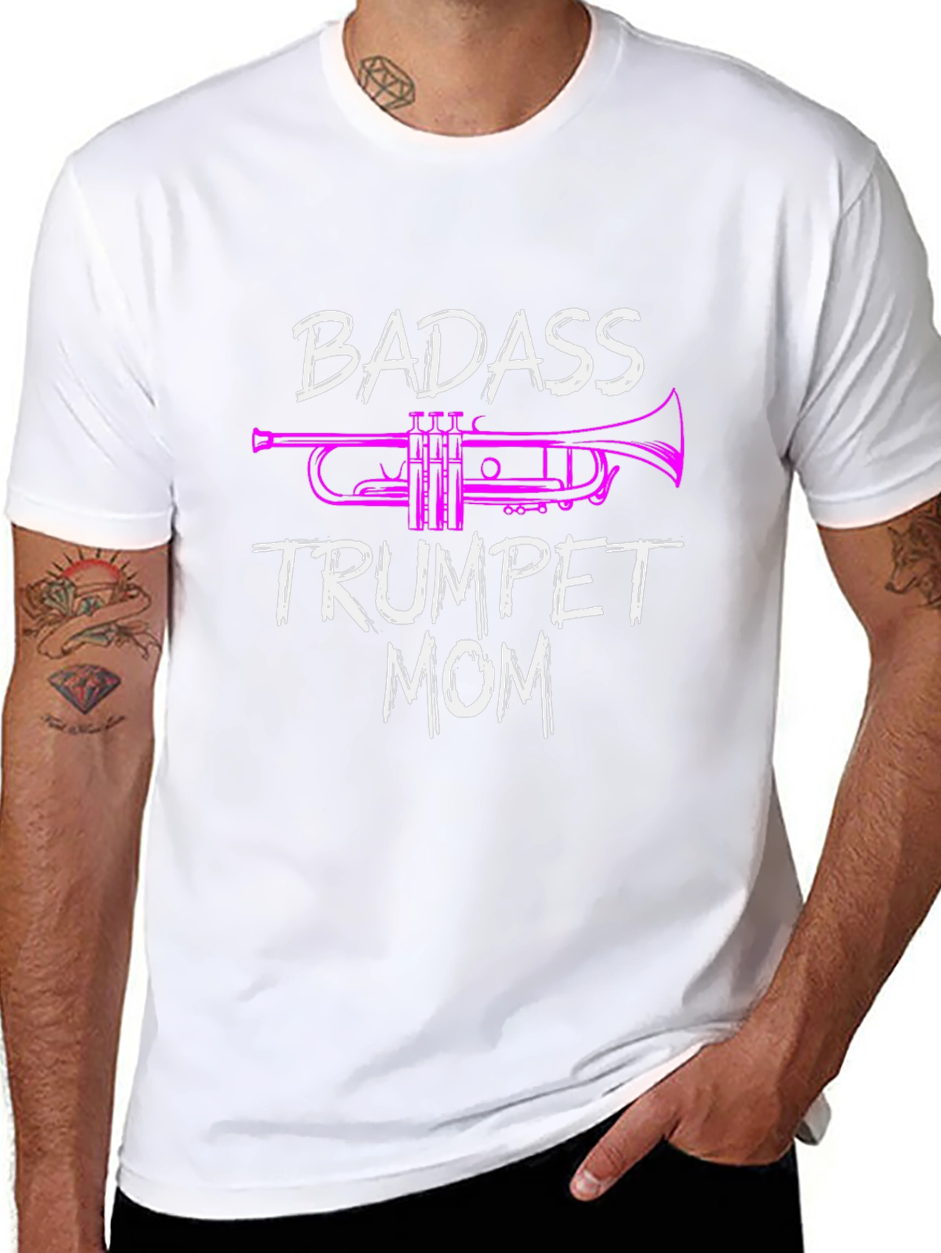 Badass Trumpet Mom T-Shirt - Music Lover Tee