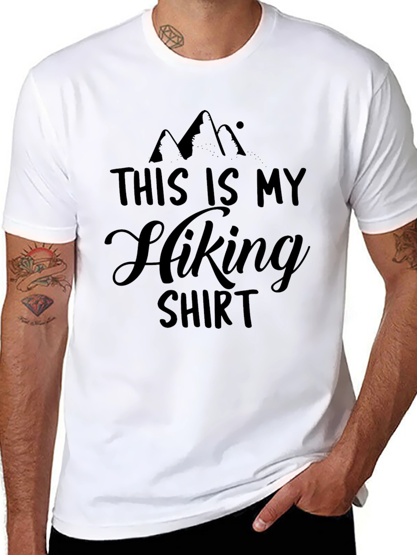 Hiking Shirt - Mens Black Graphic Tee