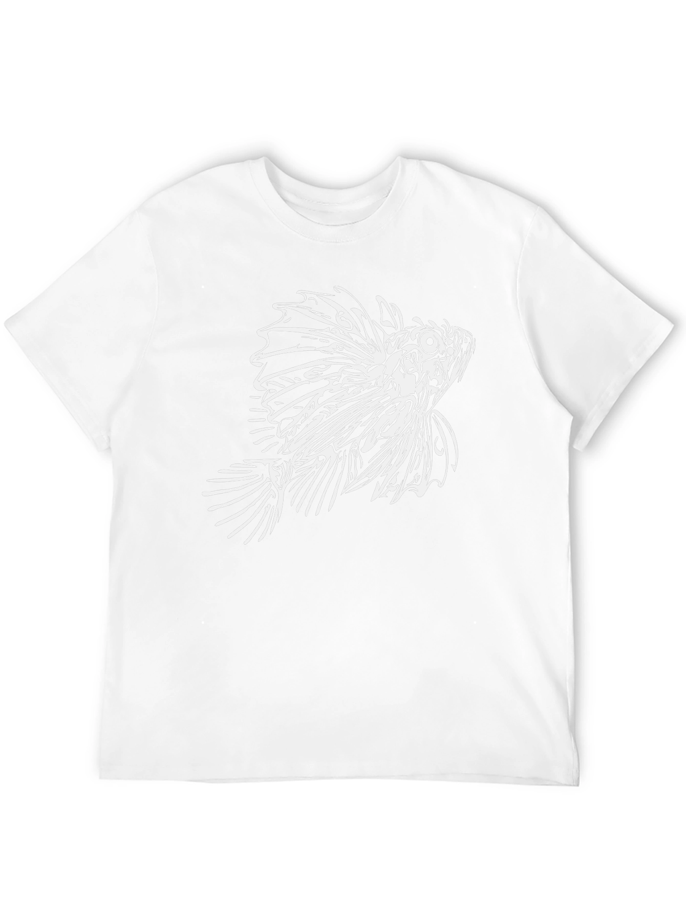 Lionfish Graphic Tee - Black Cotton T-Shirt