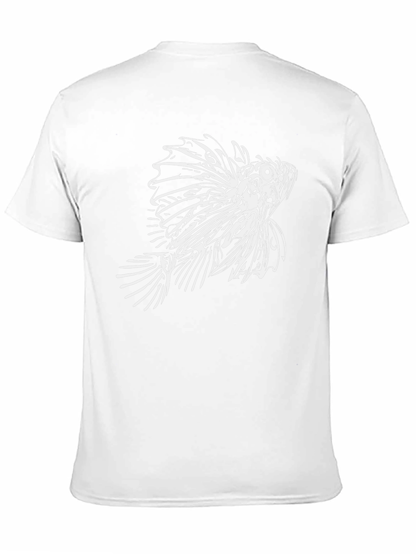 Lionfish Graphic Tee - Black Cotton T-Shirt