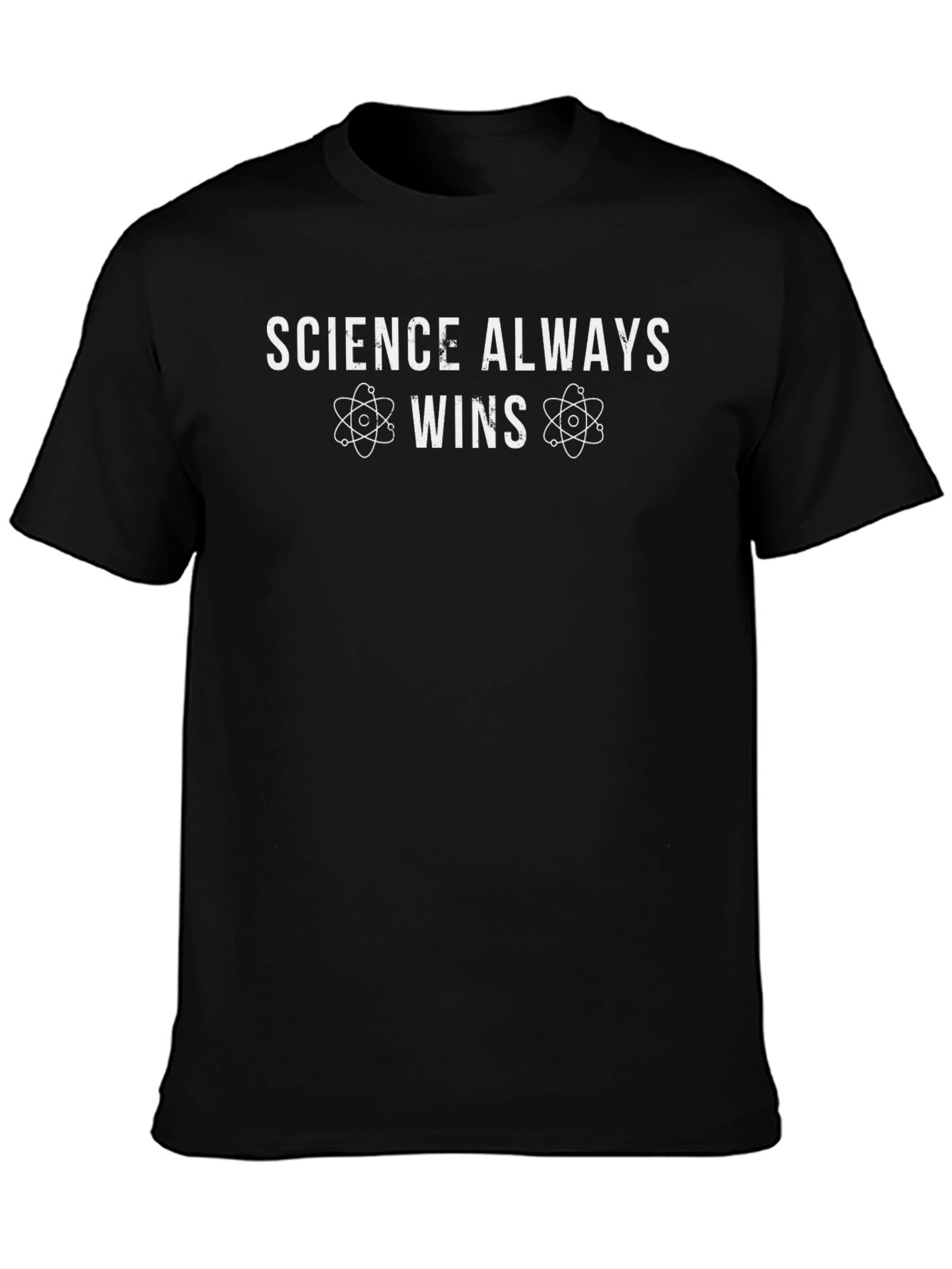 Science Always Wins T-Shirt - Black Cotton Blend