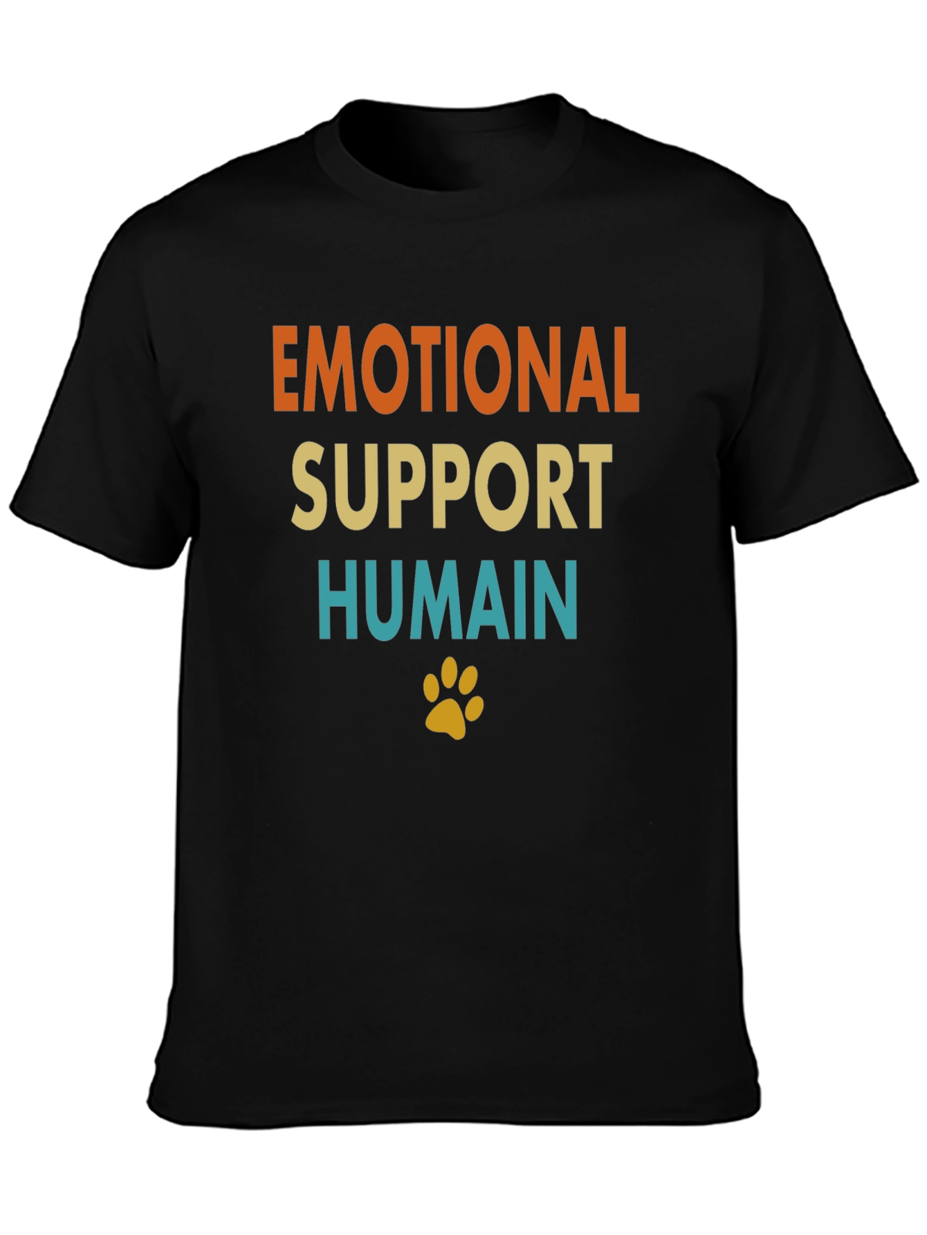 Emotional Support Human Pet Paw Graphic Tee