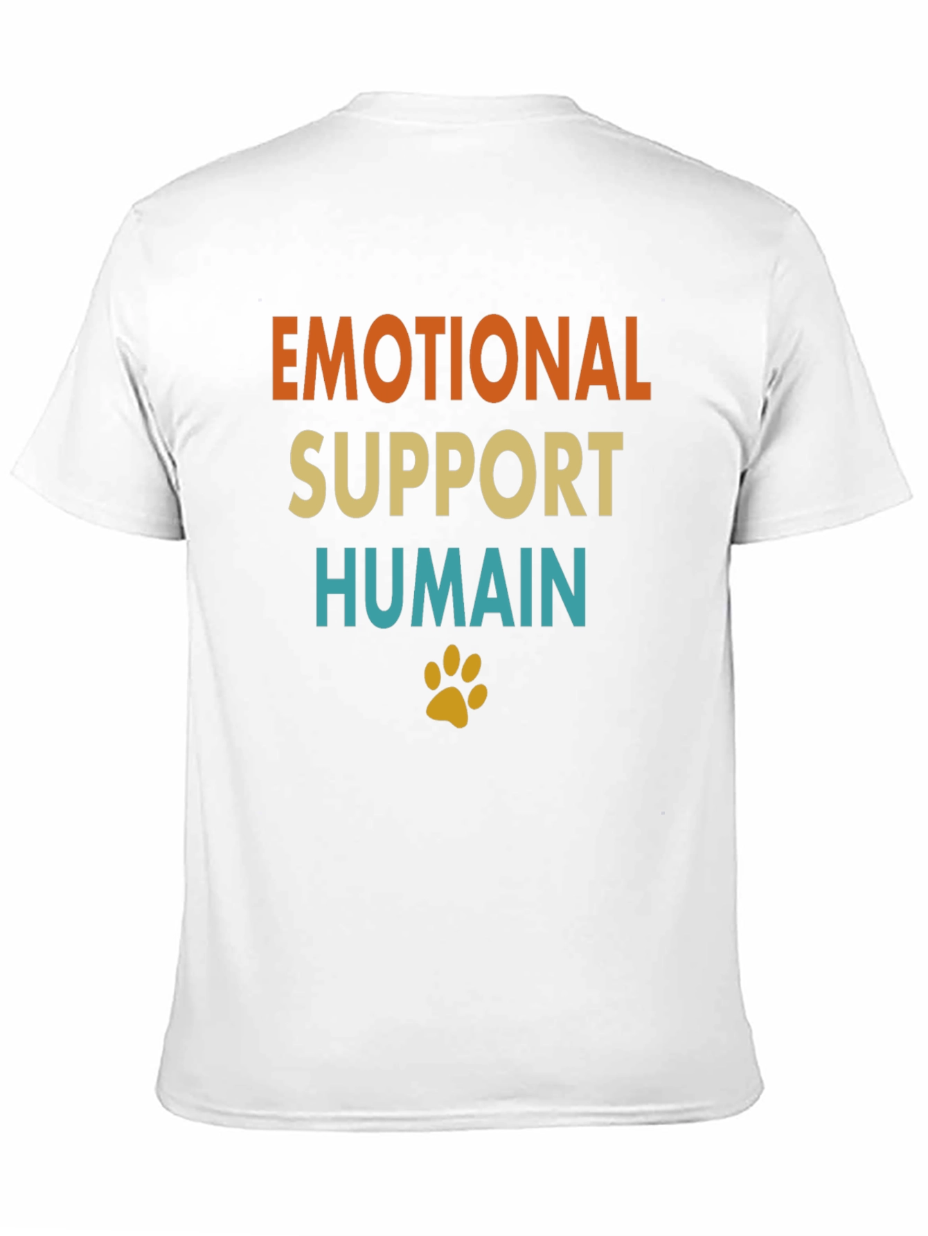 Emotional Support Human Pet Paw Graphic Tee