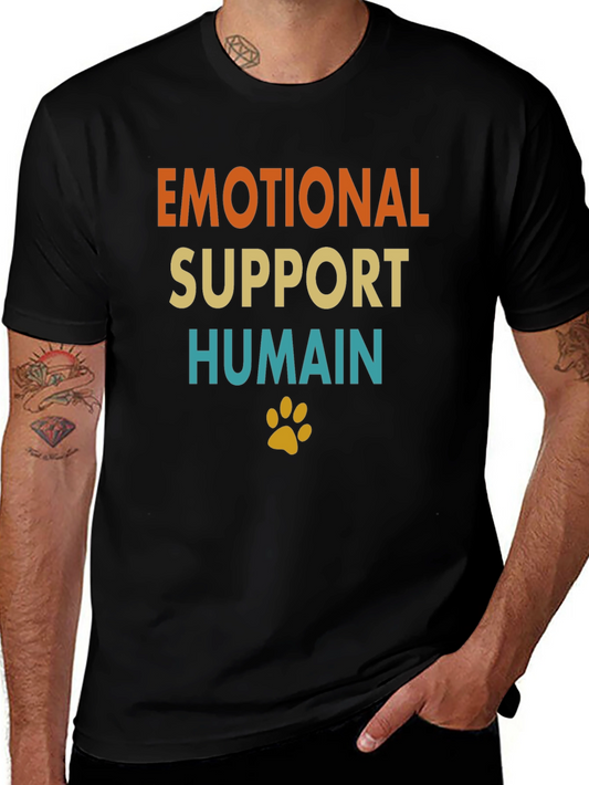 Emotional Support Human Pet Paw Graphic Tee