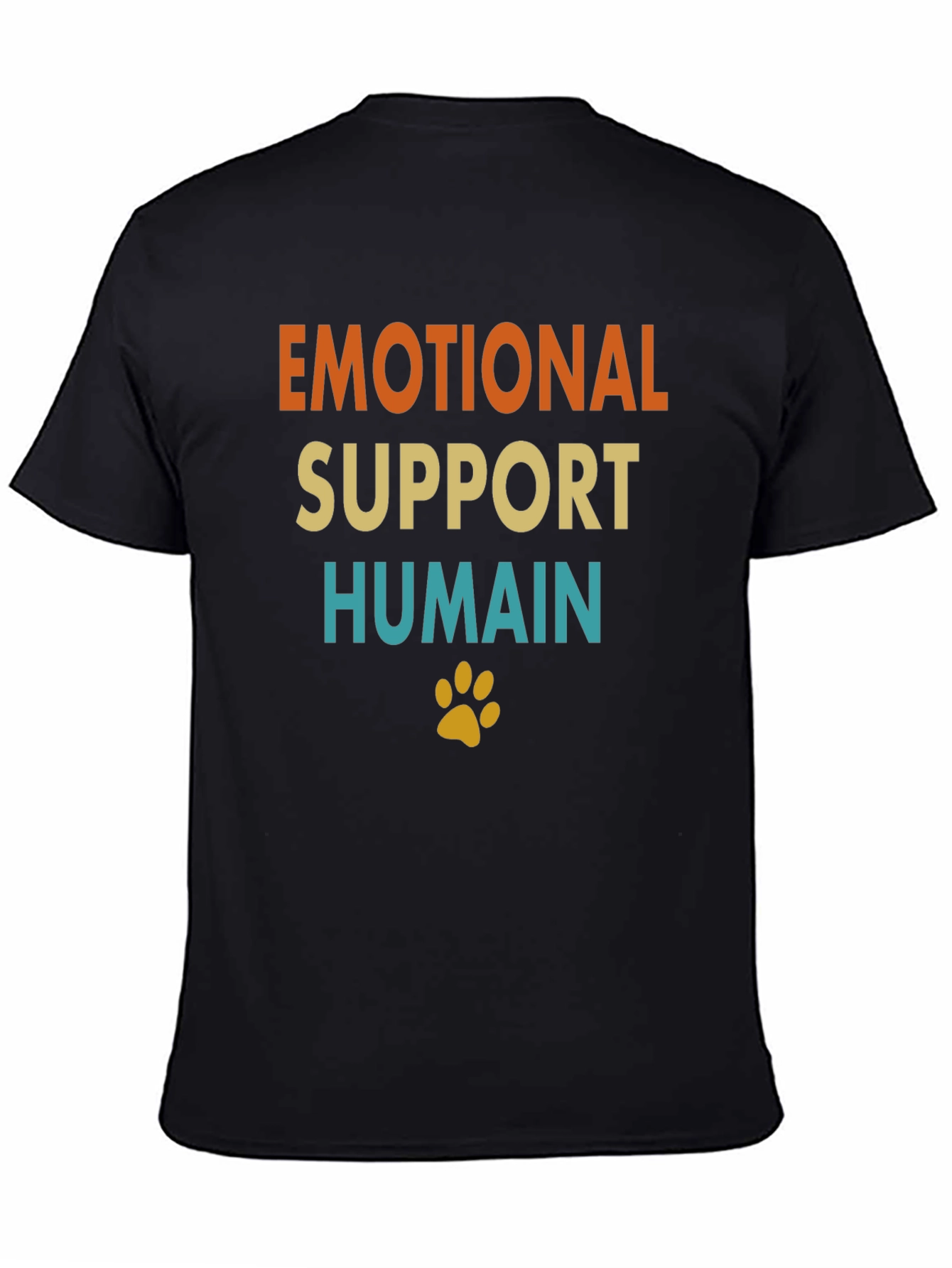 Emotional Support Human Pet Paw Graphic Tee