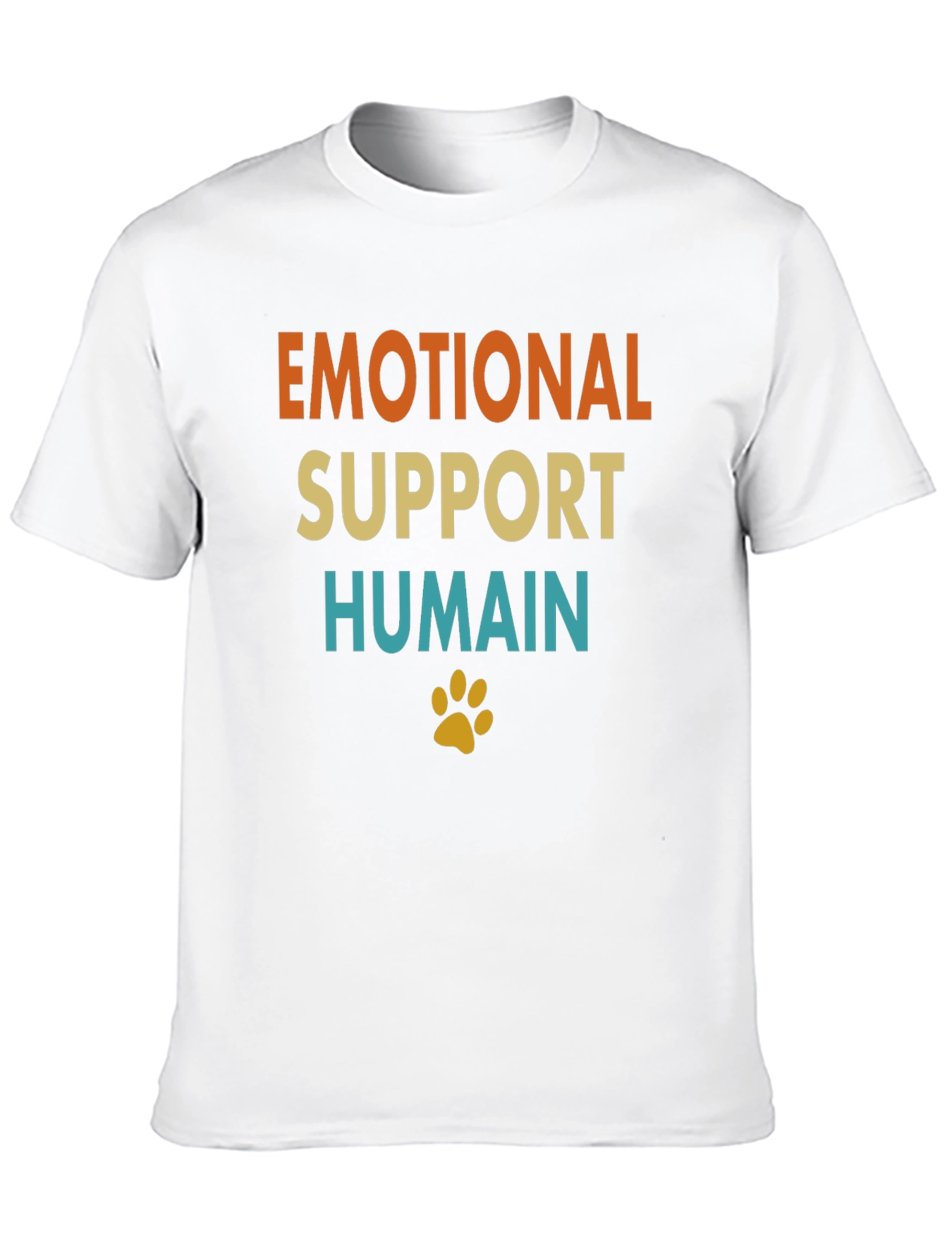 Emotional Support Human Pet Paw Graphic Tee