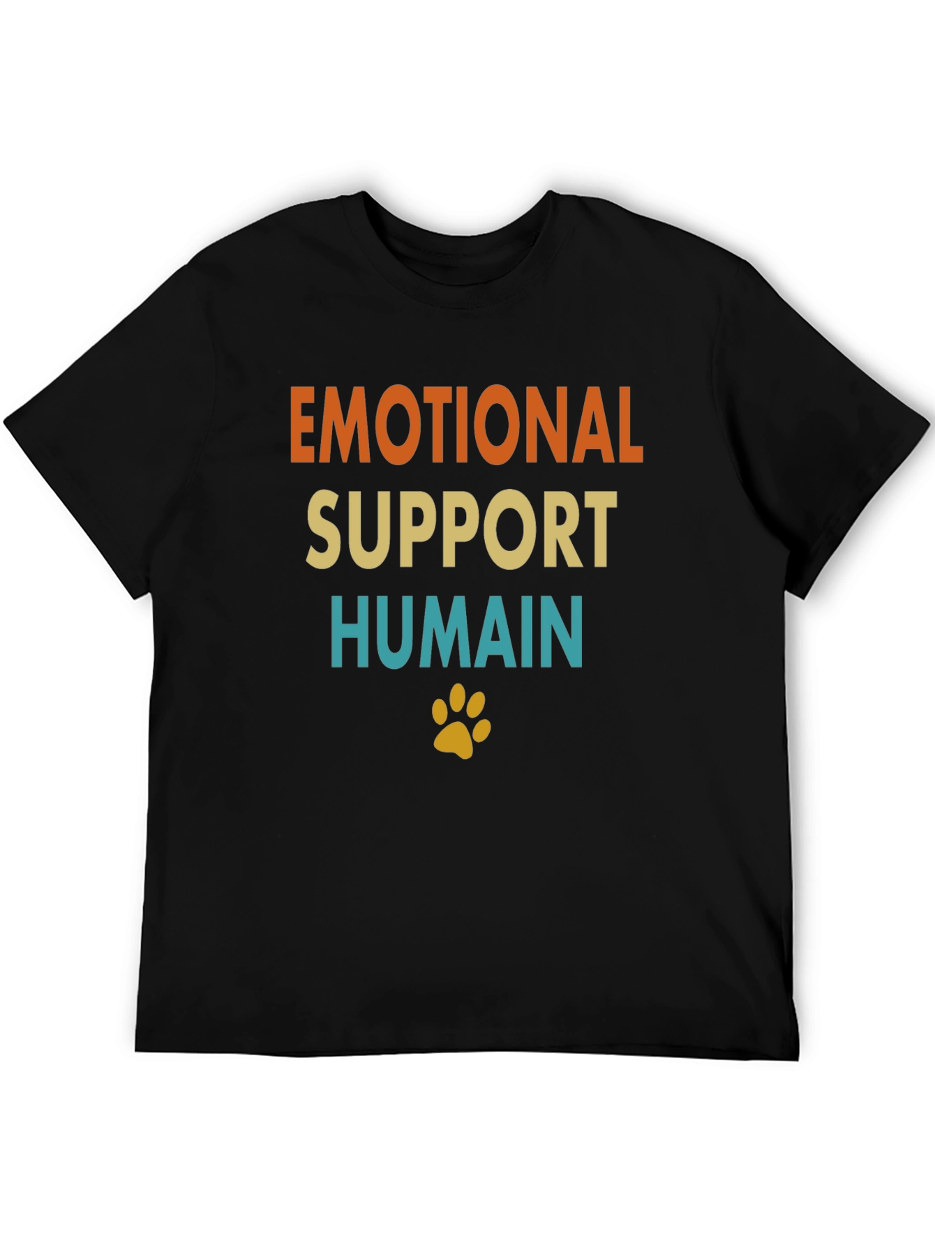 Emotional Support Human Pet Paw Graphic Tee