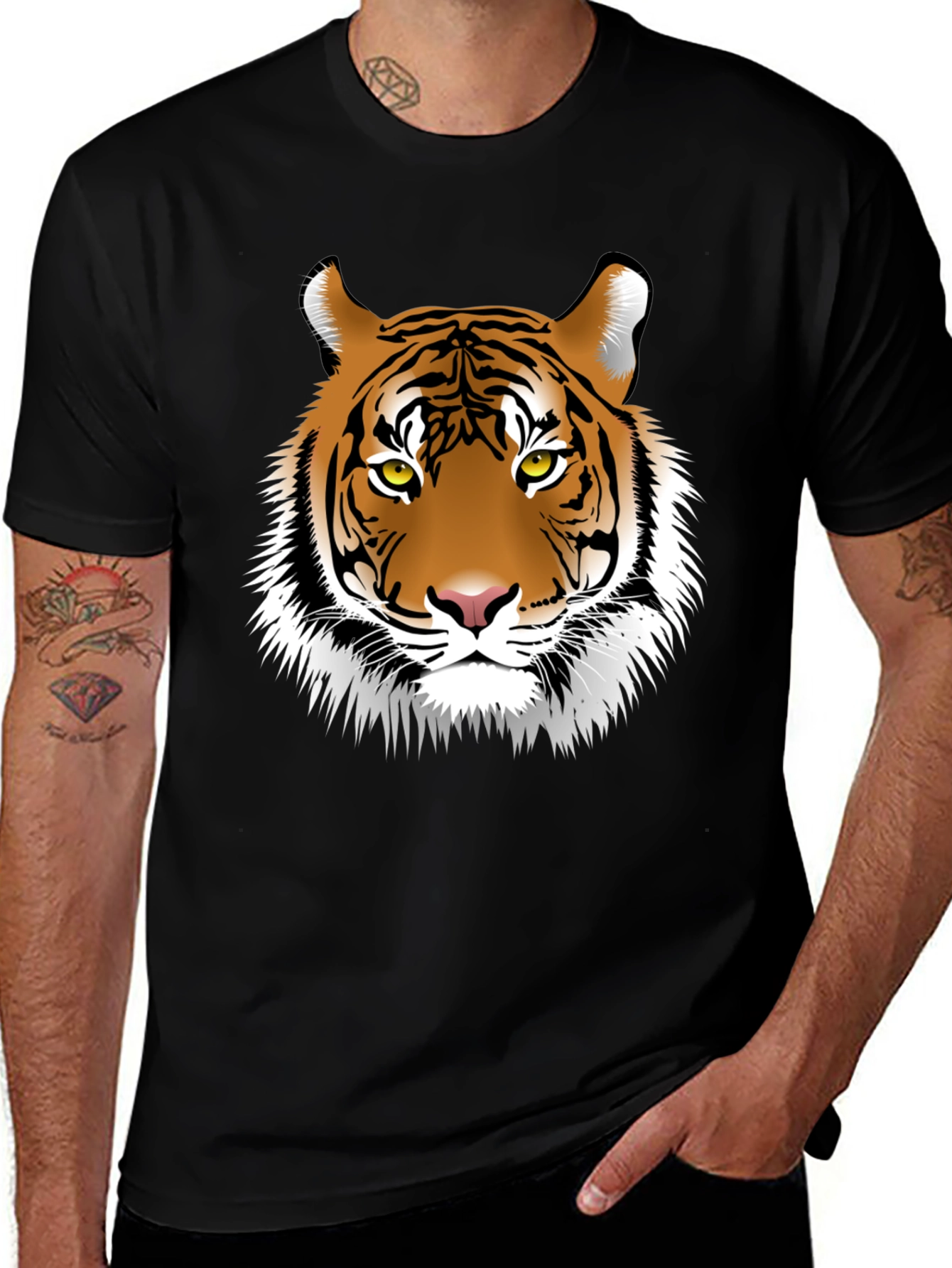 Tiger Graphic Tee - Black