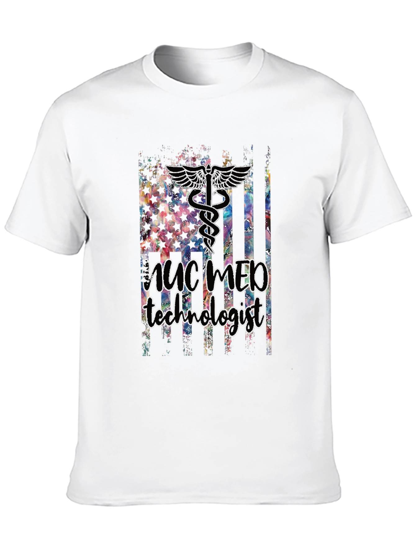 Nuclear Med Tech T-Shirt - American Flag Design