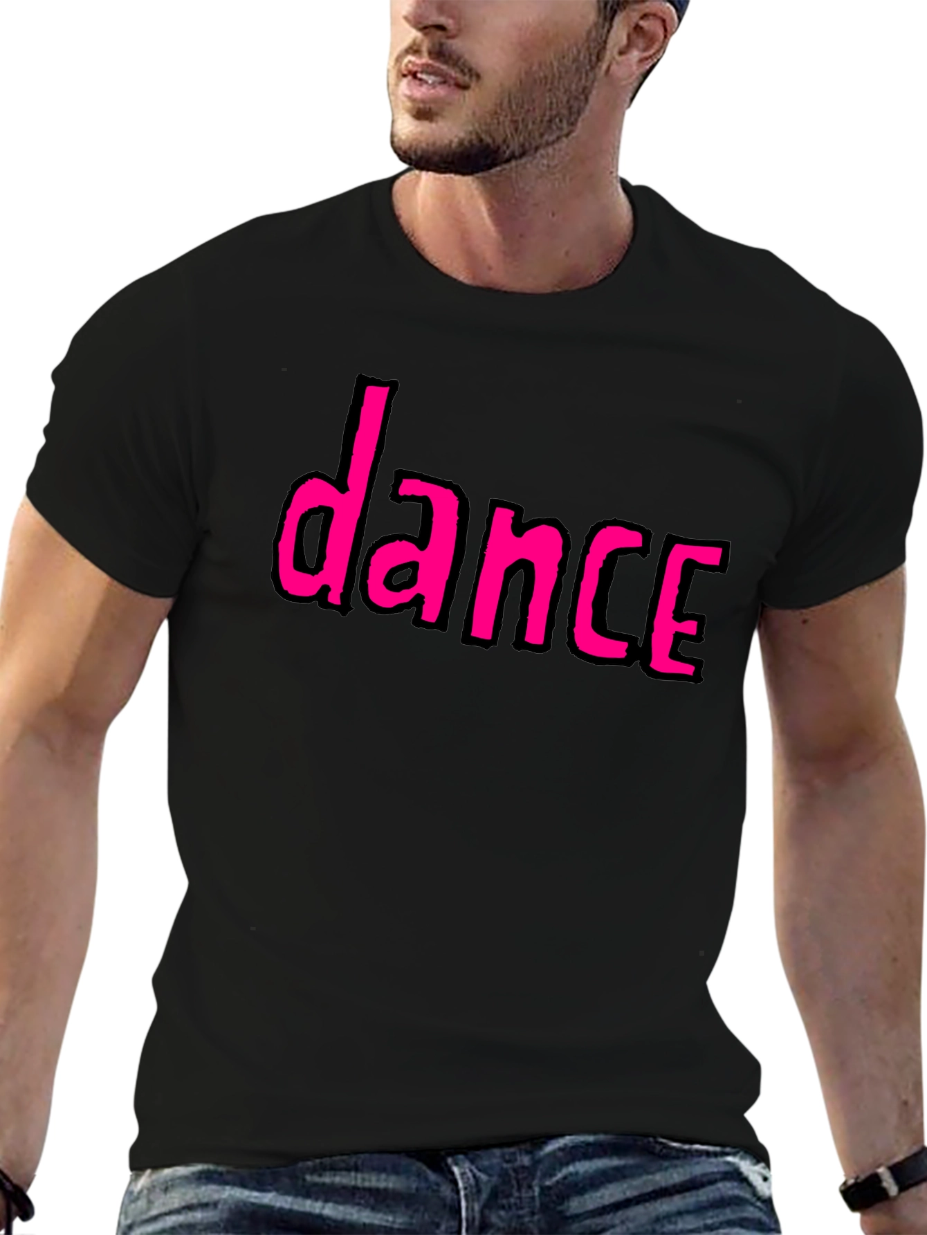 Dance Graphic Tee - Black Casual T-Shirt