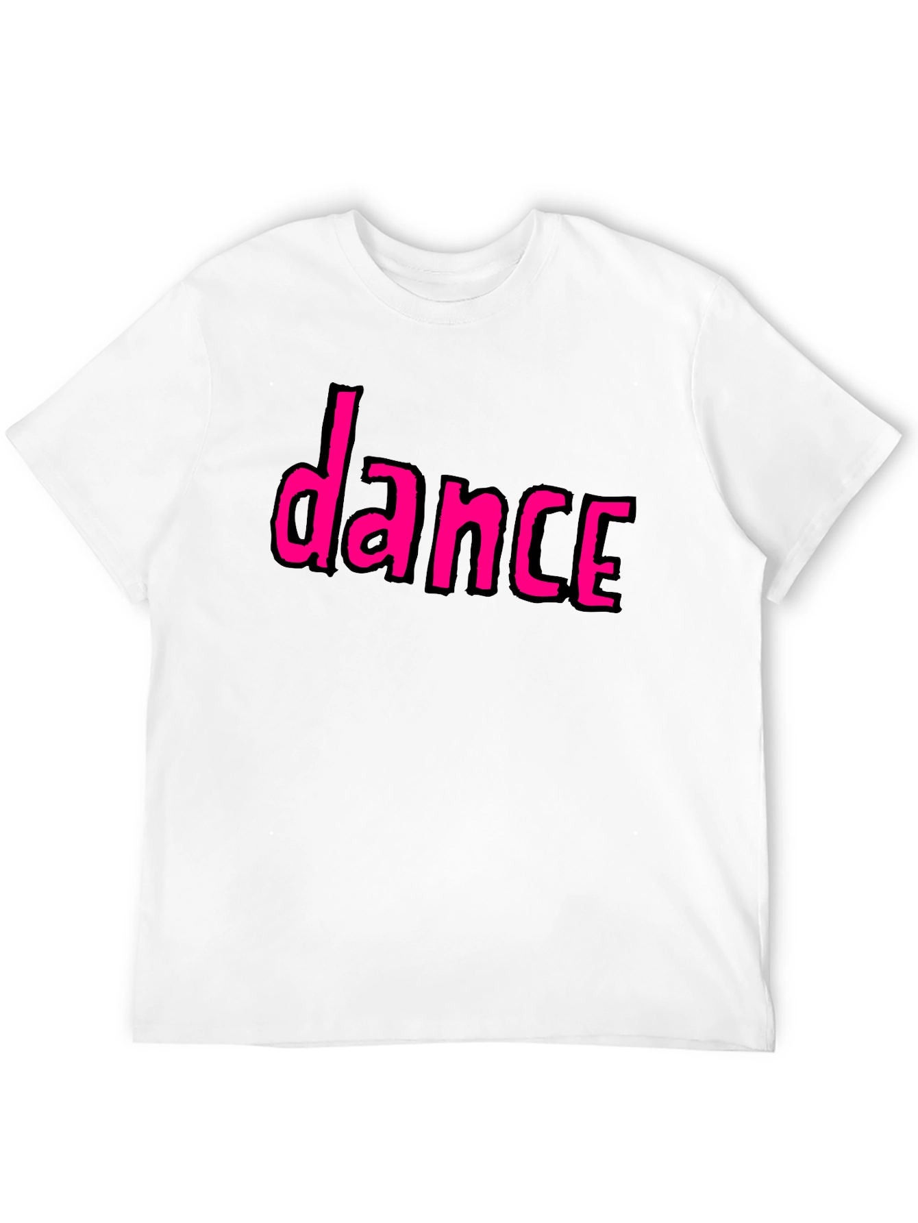 Dance Graphic Tee - Black Casual T-Shirt