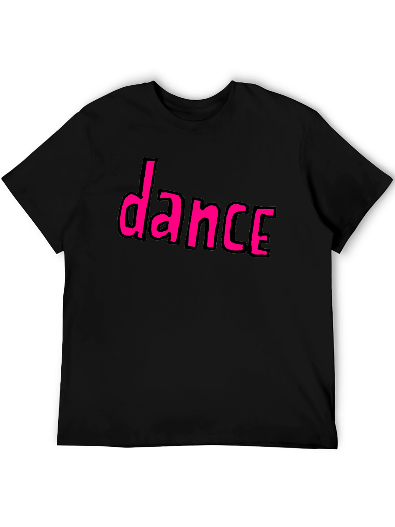 Dance Graphic Tee - Black Casual T-Shirt