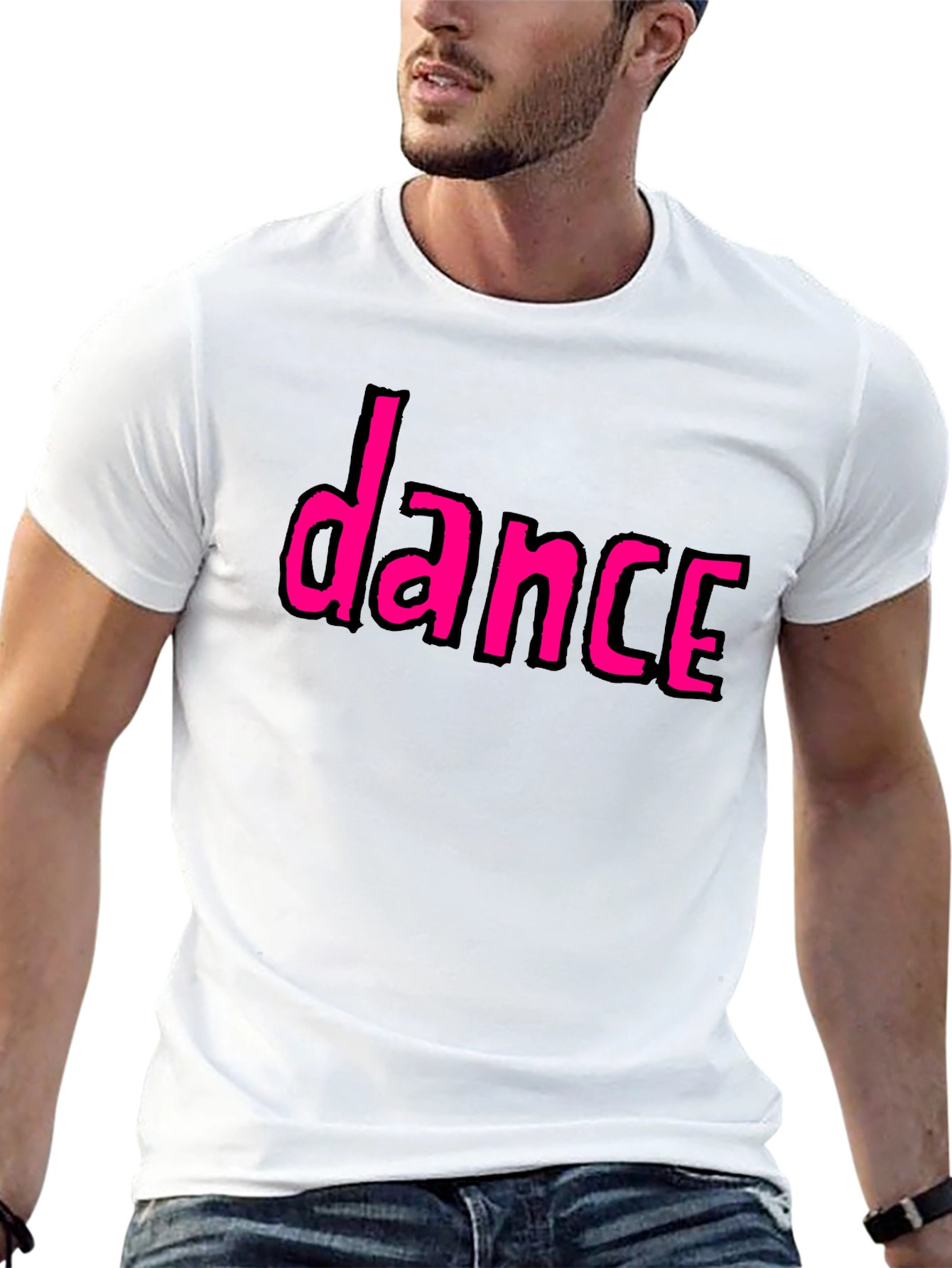 Dance Graphic Tee - Black Casual T-Shirt