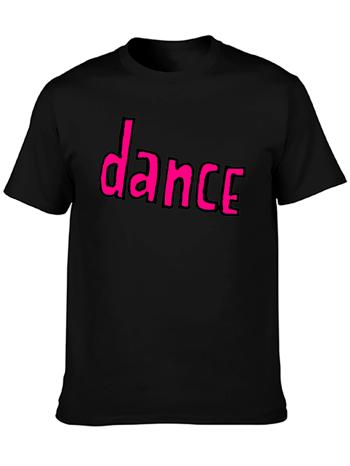 Dance Graphic Tee - Black Casual T-Shirt