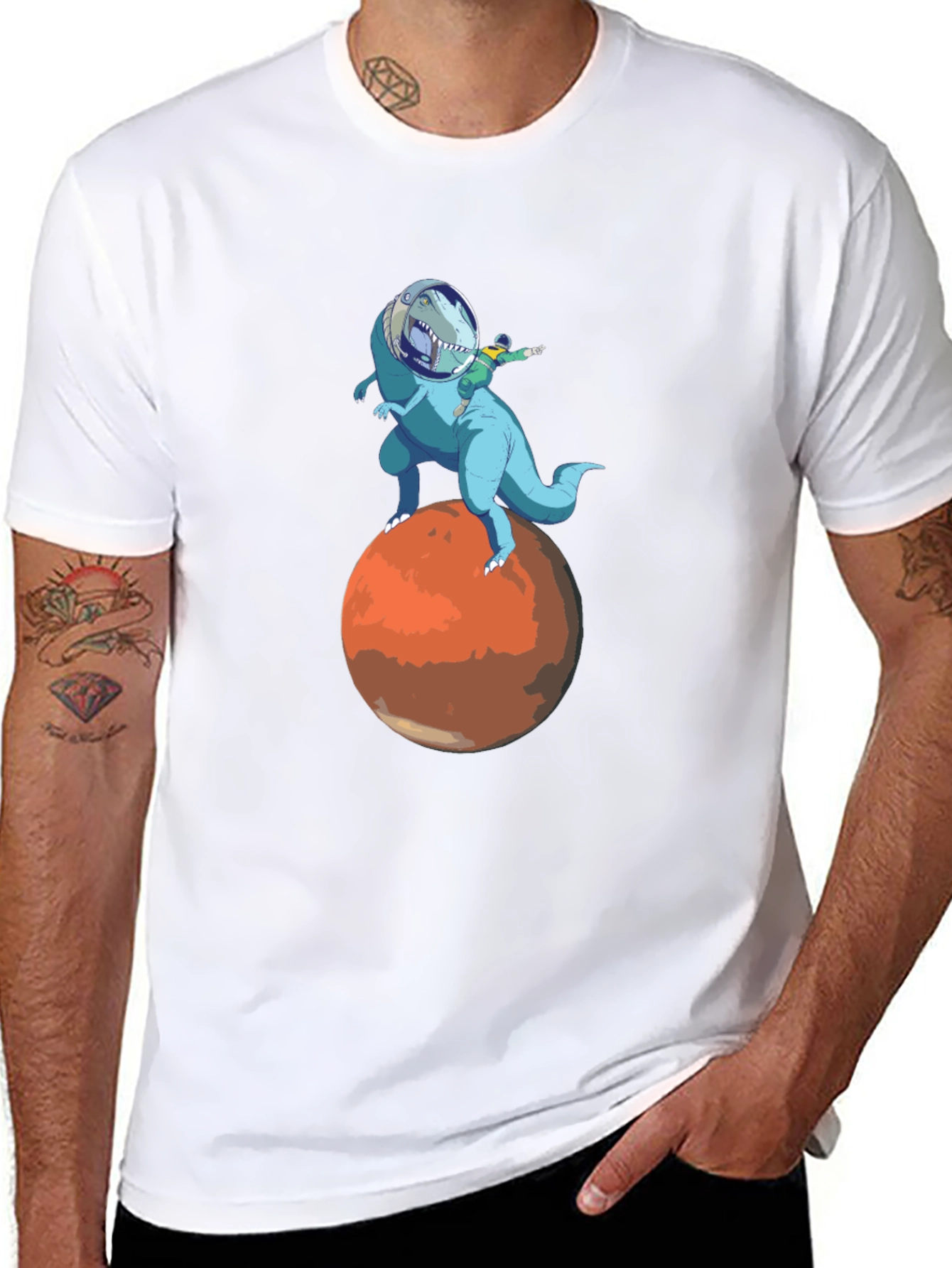Dino Astronaut Mars T-Shirt