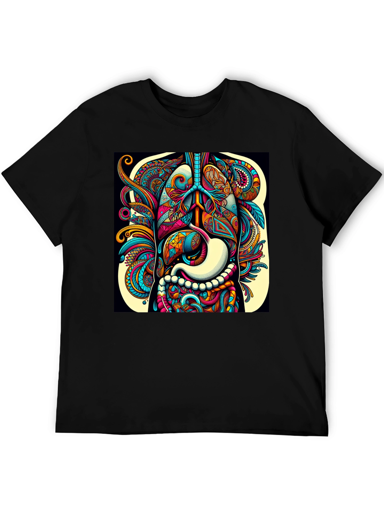 Psychedelic Human Anatomy Graphic Tee