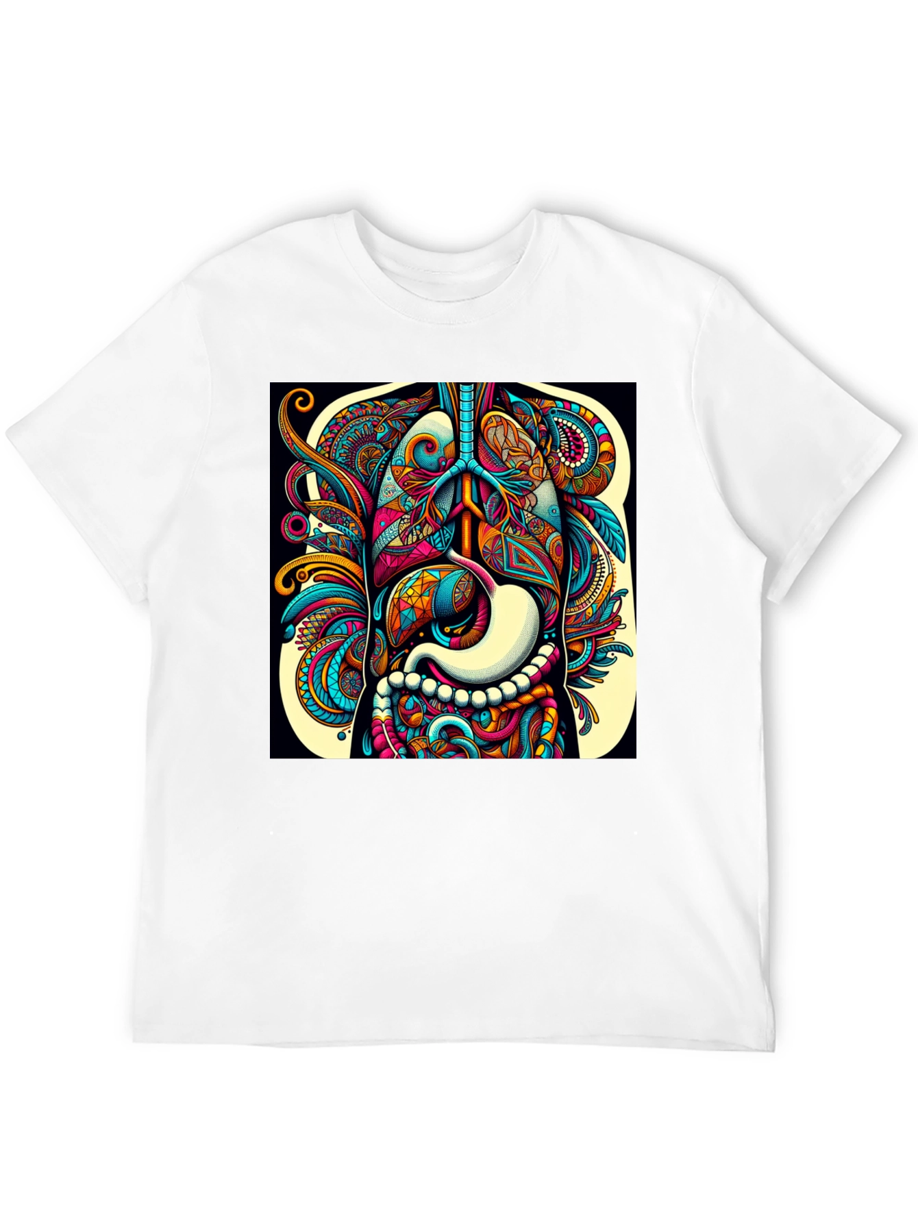 Psychedelic Human Anatomy Graphic Tee
