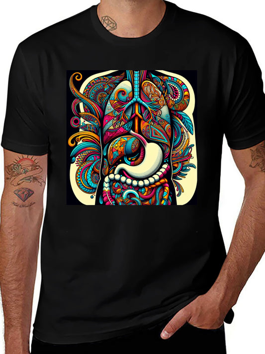 Psychedelic Human Anatomy Graphic Tee