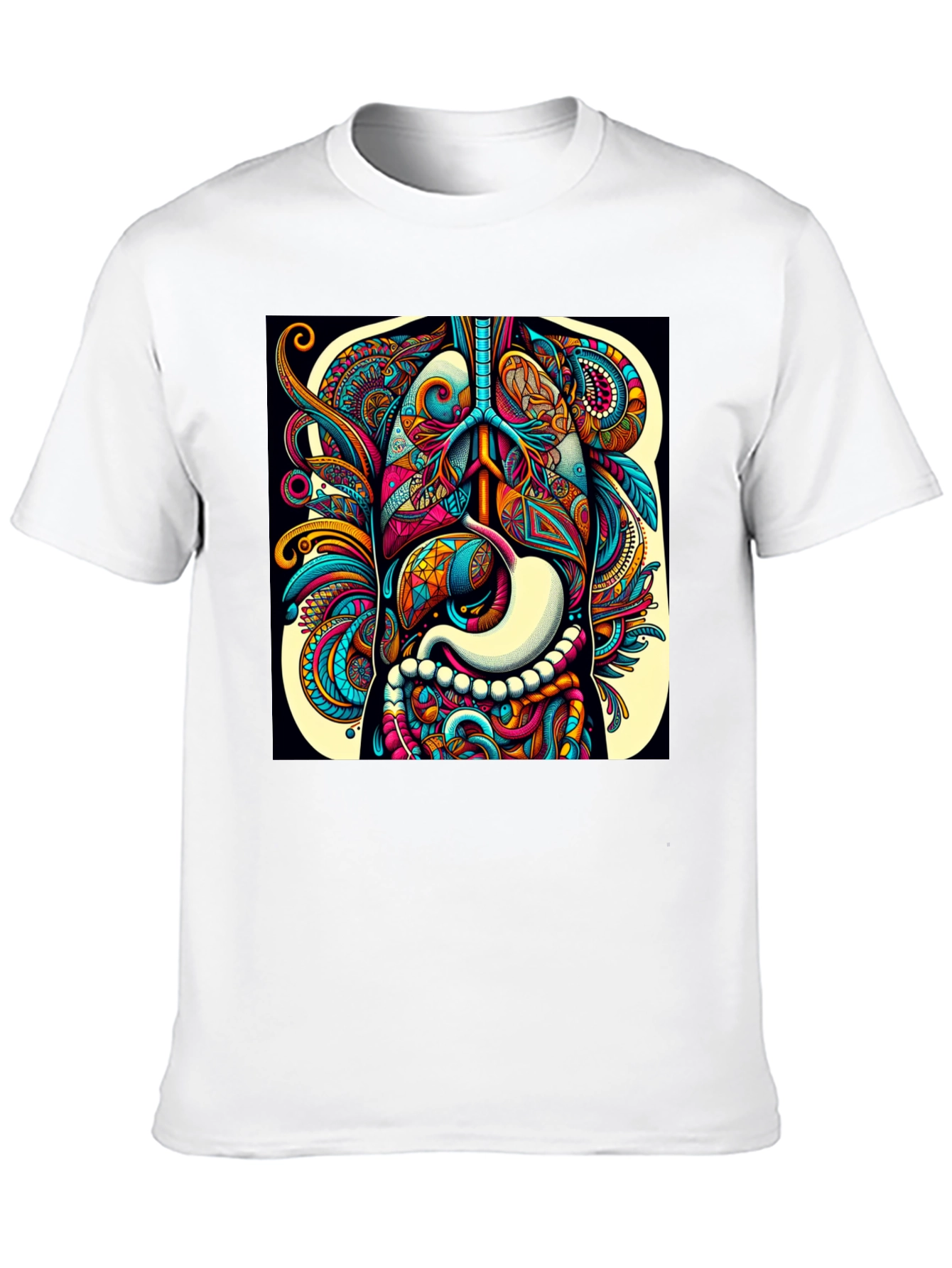 Psychedelic Human Anatomy Graphic Tee