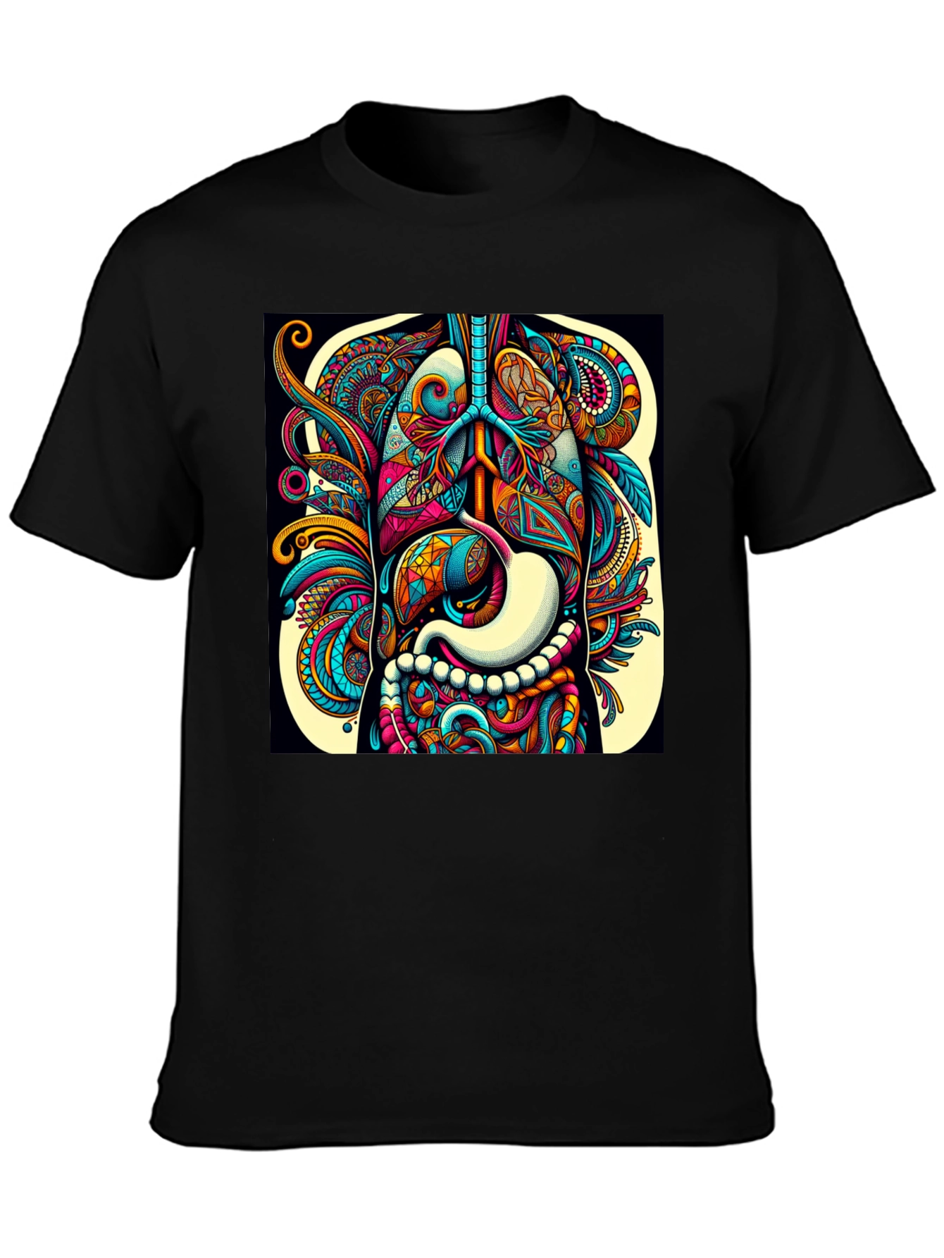Psychedelic Human Anatomy Graphic Tee