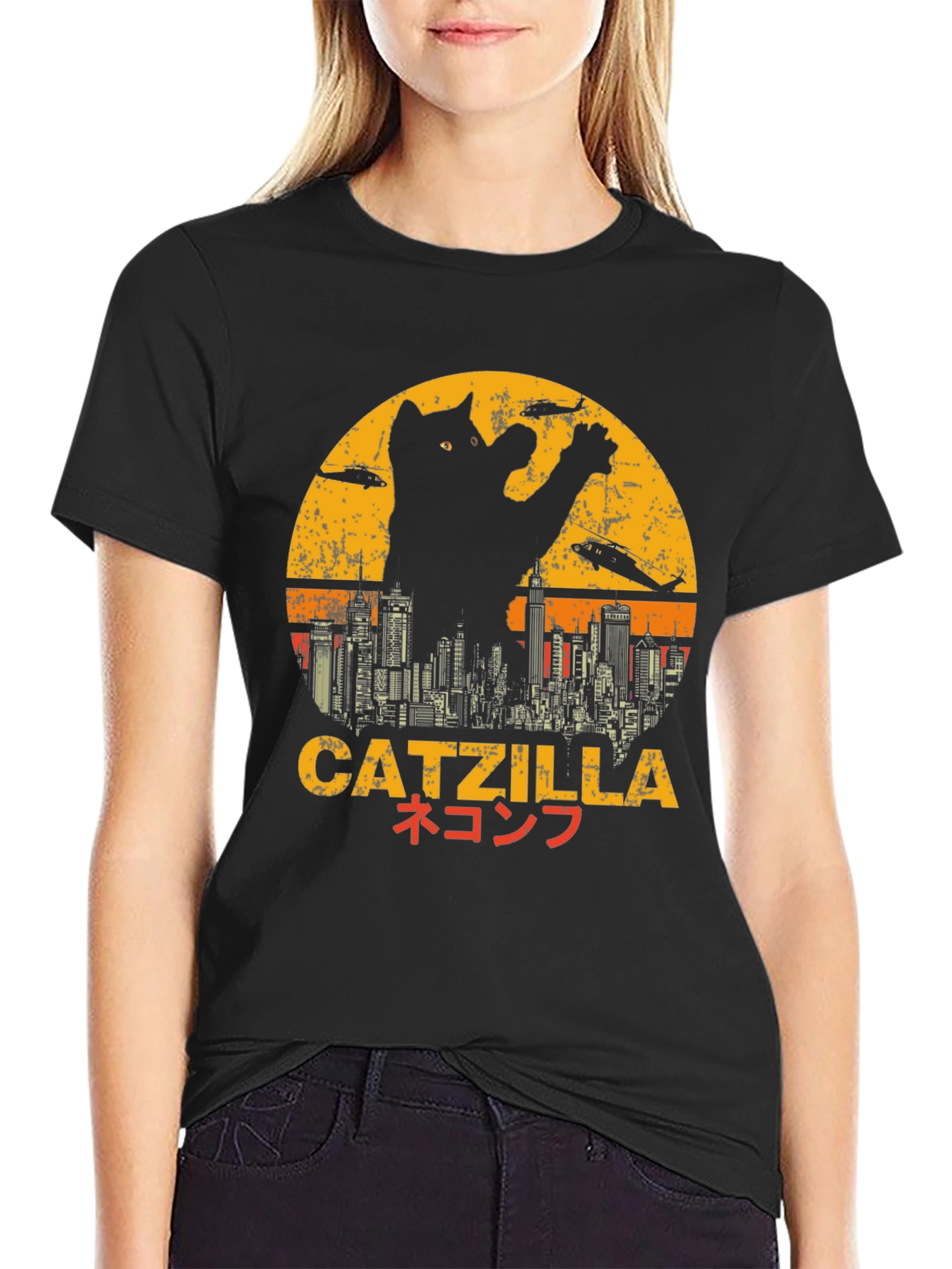 Catzilla T-Shirt - Cat Godzilla Graphic Tee