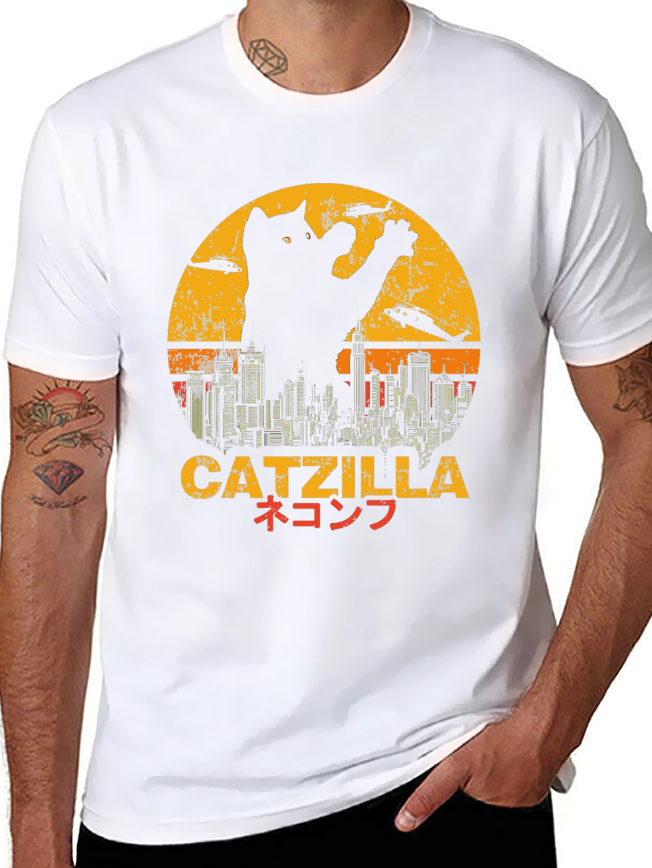 Catzilla T-Shirt - Cat Godzilla Graphic Tee