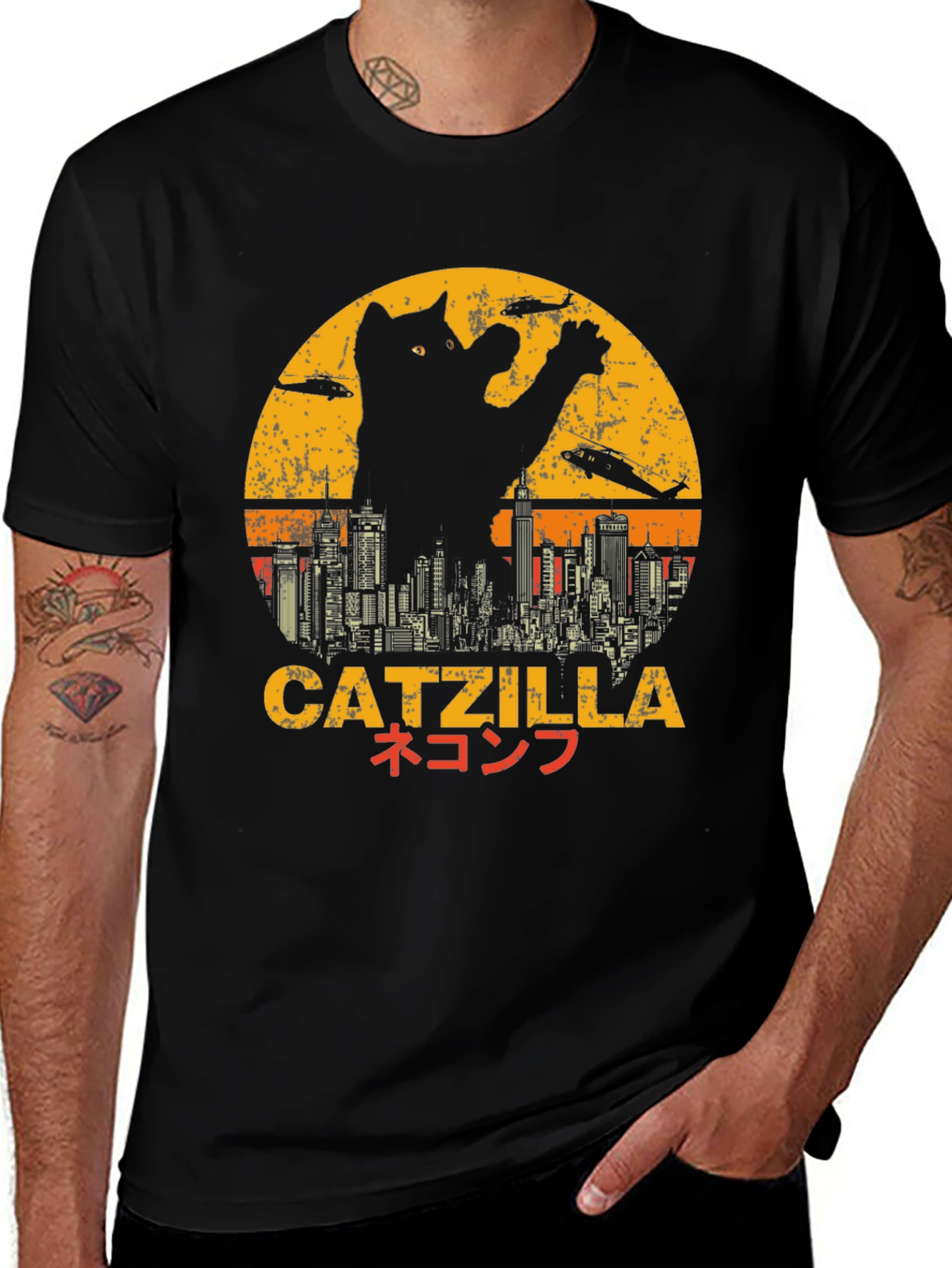 Catzilla T-Shirt - Cat Godzilla Graphic Tee