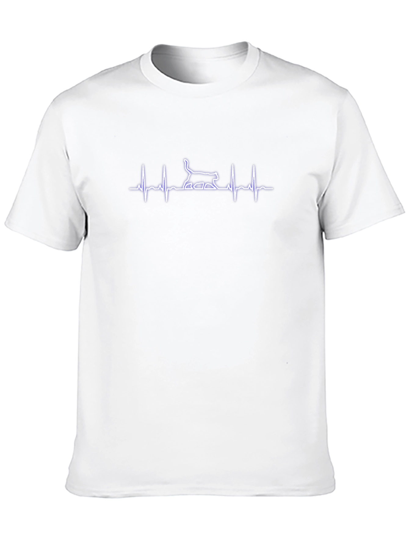Cat Heartbeat T-Shirt - Black
