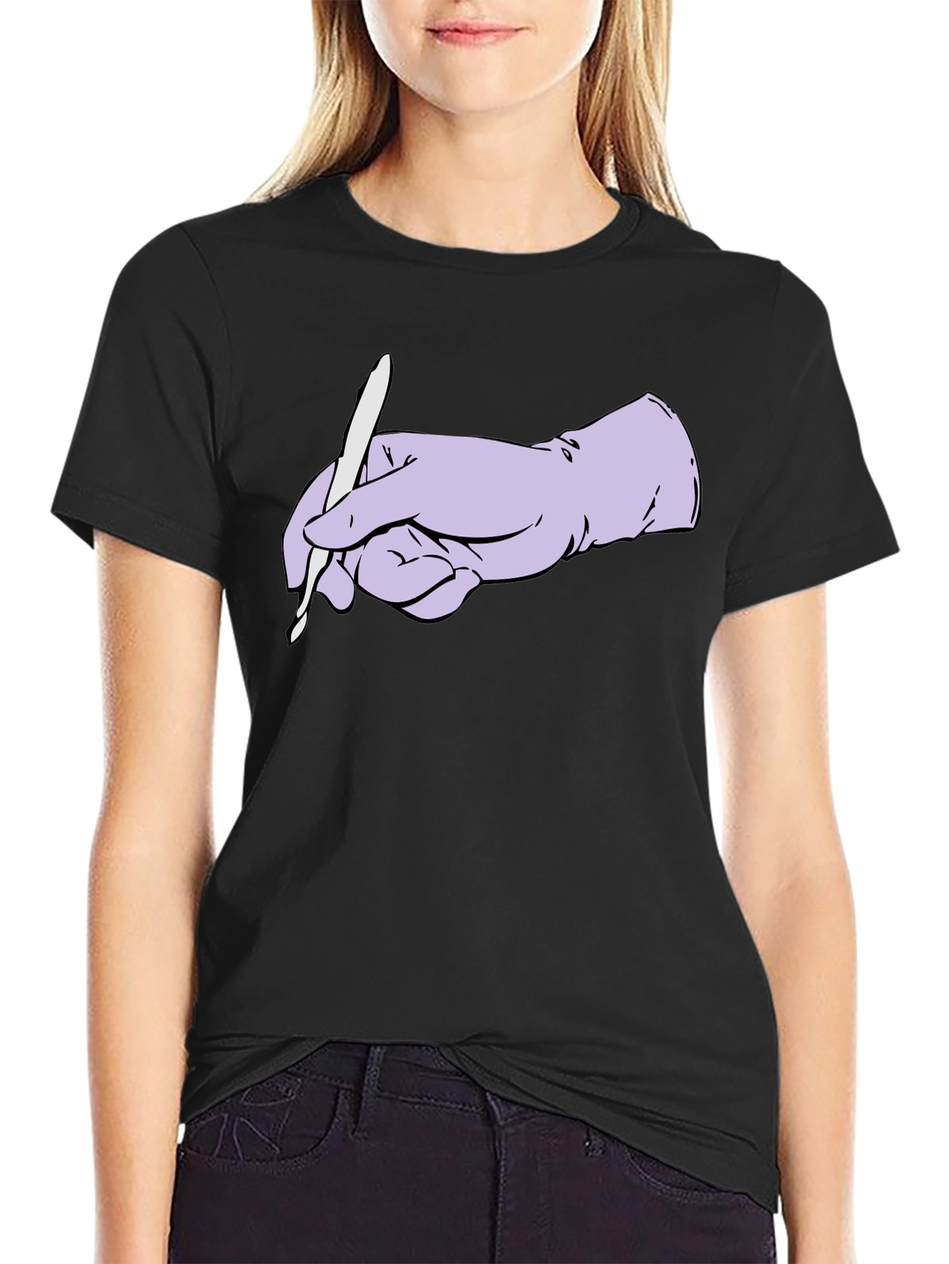 Surgical Precision Graphic Tee - Hand Holding Scalpel