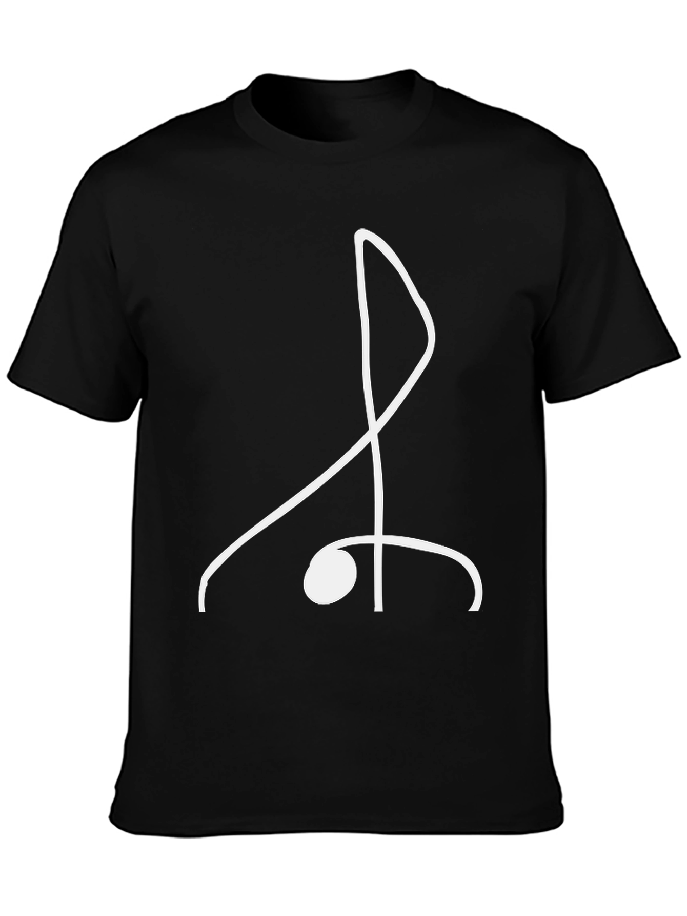 Minimalist Treble Clef Tee - Black
