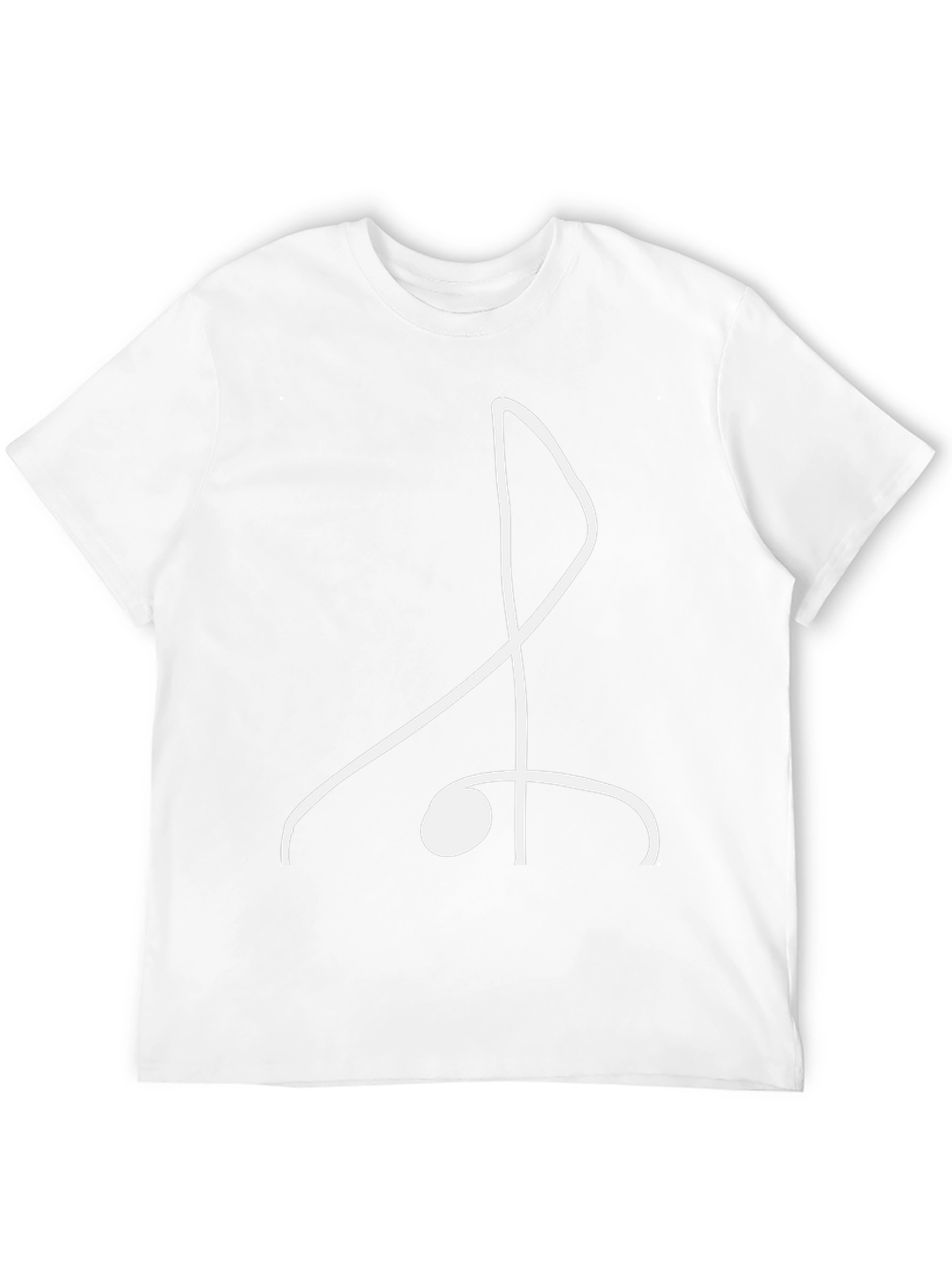 Minimalist Treble Clef Tee - Black