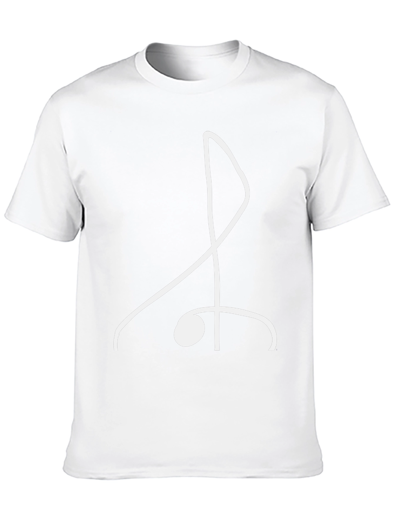 Minimalist Treble Clef Tee - Black