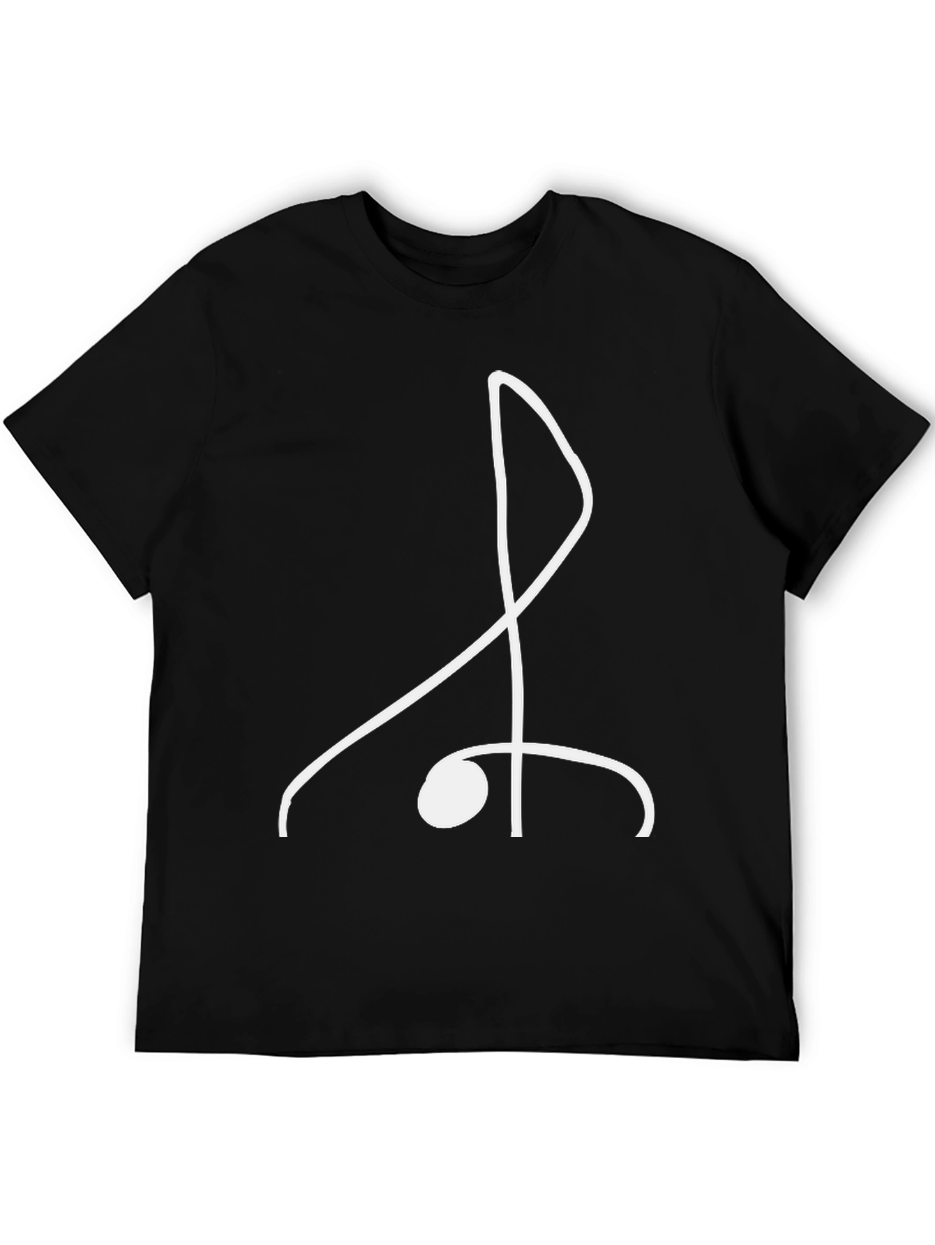 Minimalist Treble Clef Tee - Black