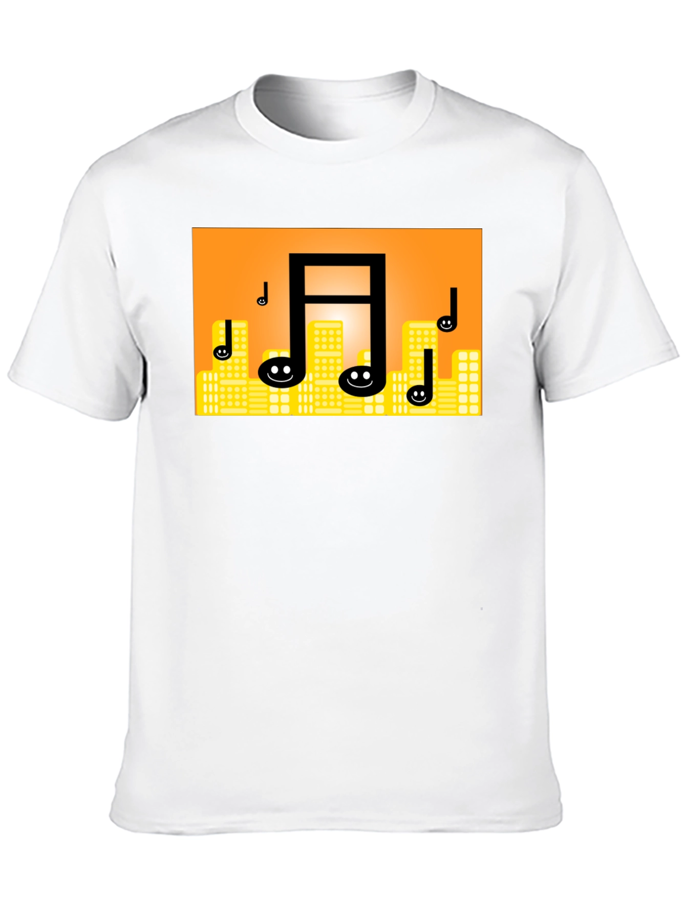 Musical Notes Cityscape T-Shirt