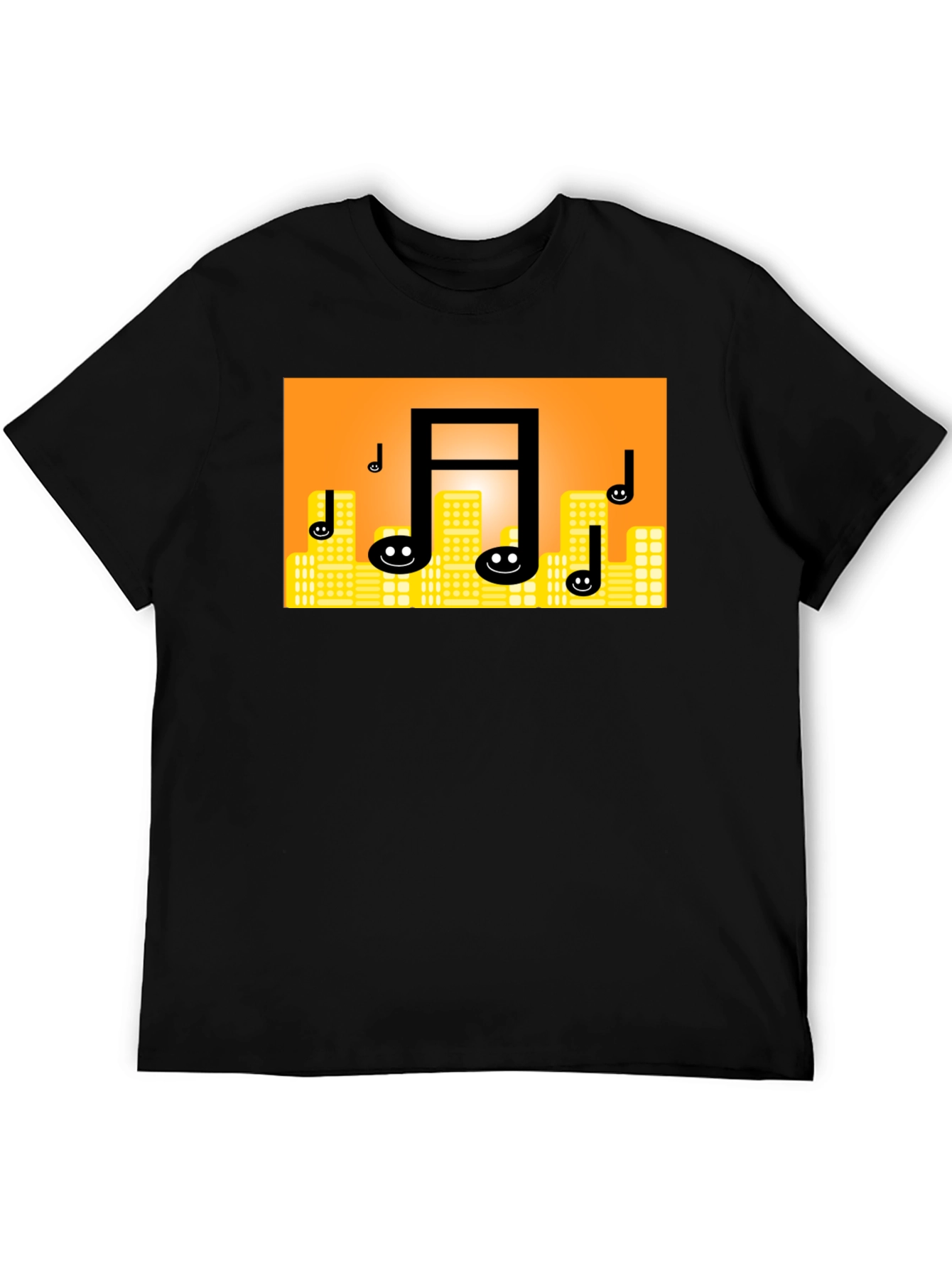 Musical Notes Cityscape T-Shirt