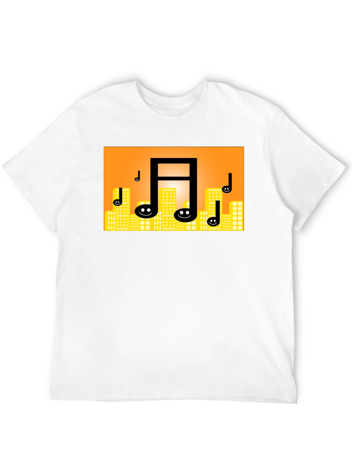 Musical Notes Cityscape T-Shirt