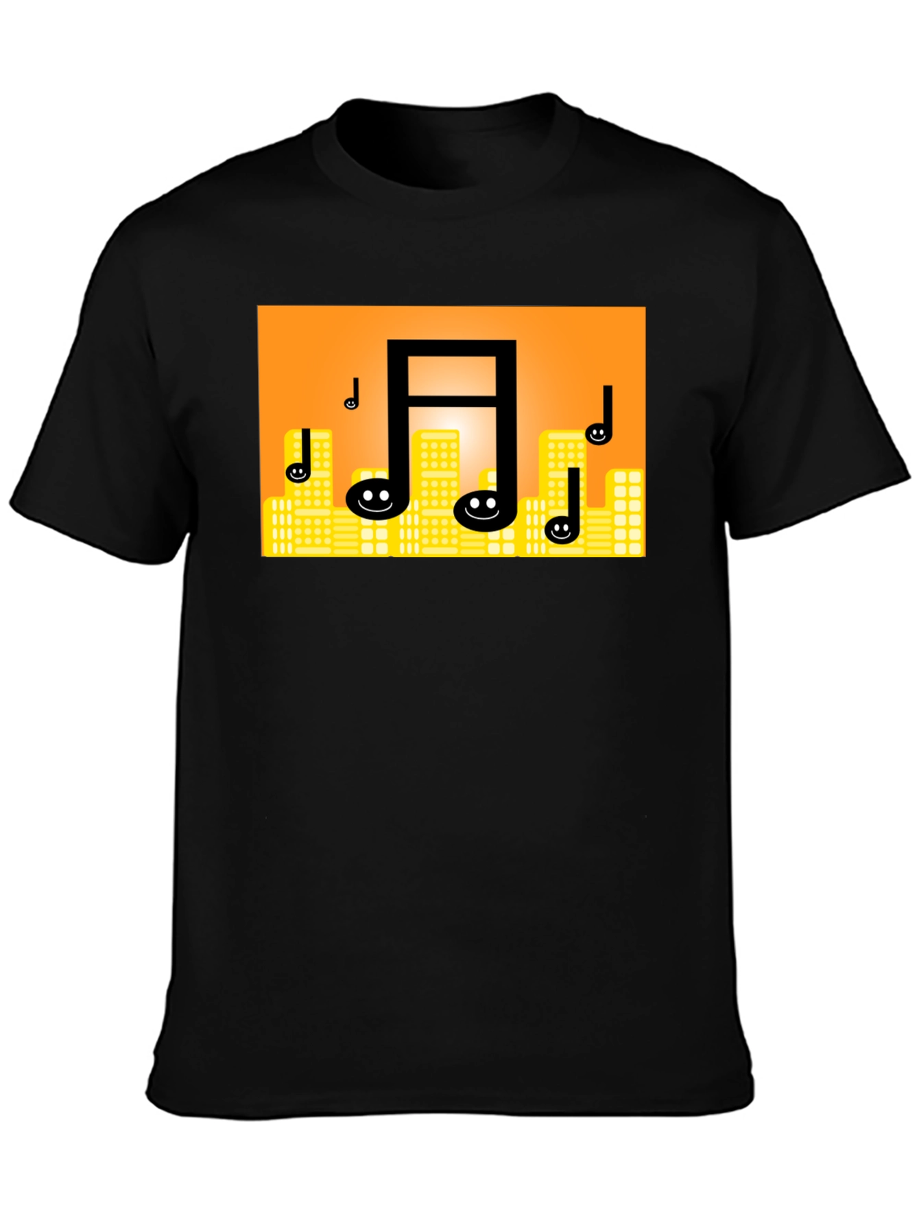 Musical Notes Cityscape T-Shirt
