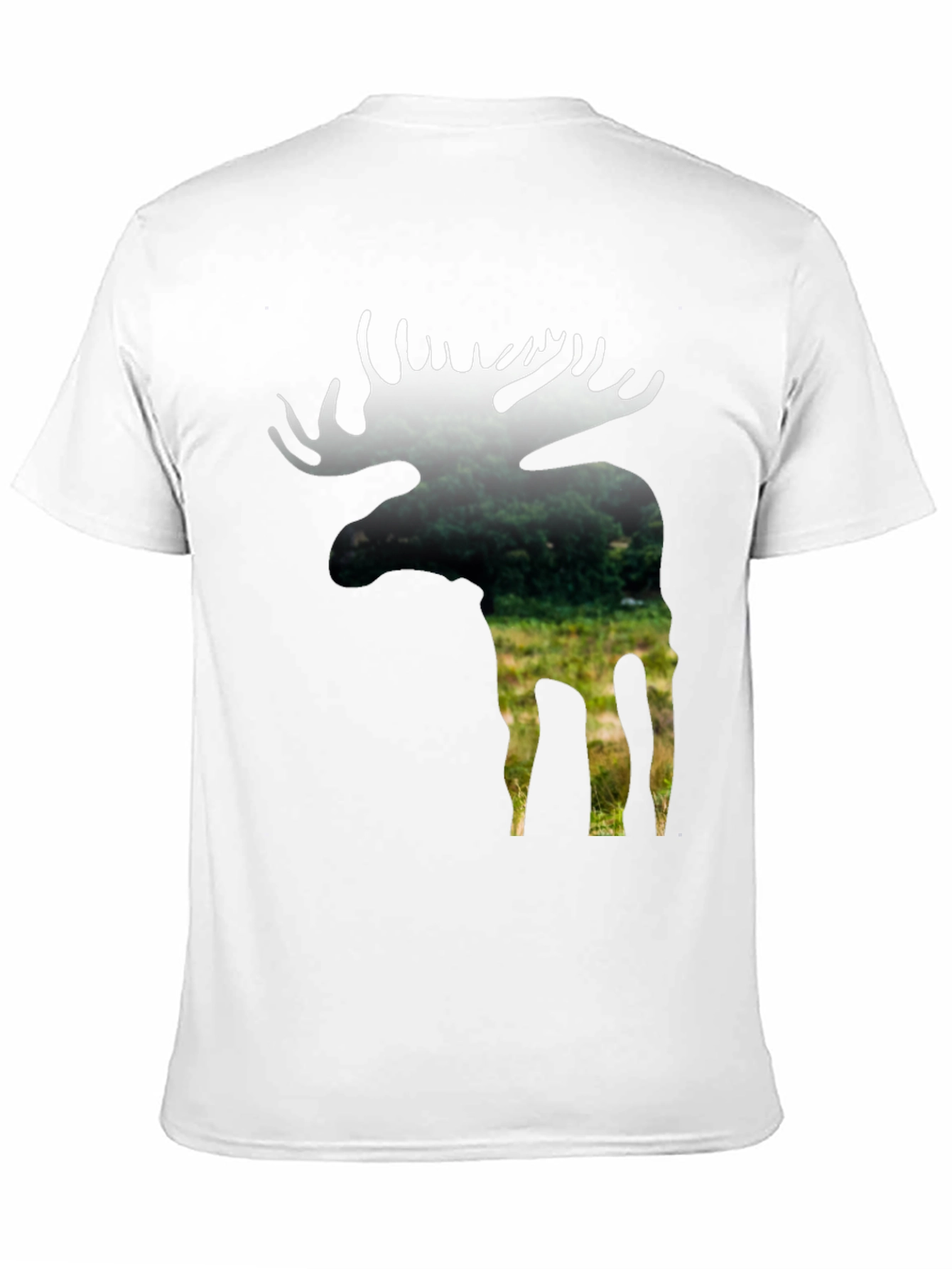 Nature Moose Graphic Tee - Black Cotton Blend