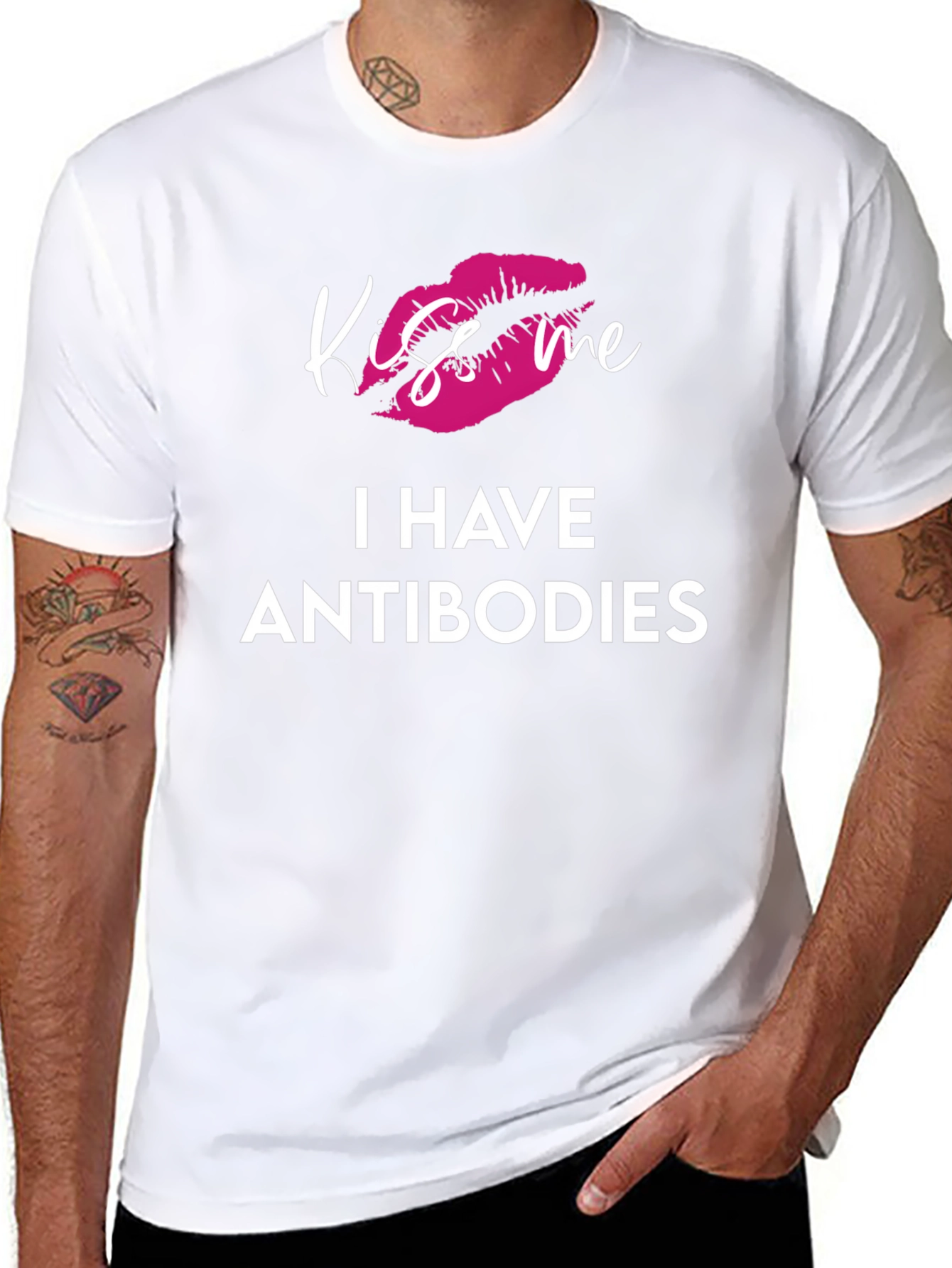 Kiss Me I Have Antibodies Graphic T-Shirt