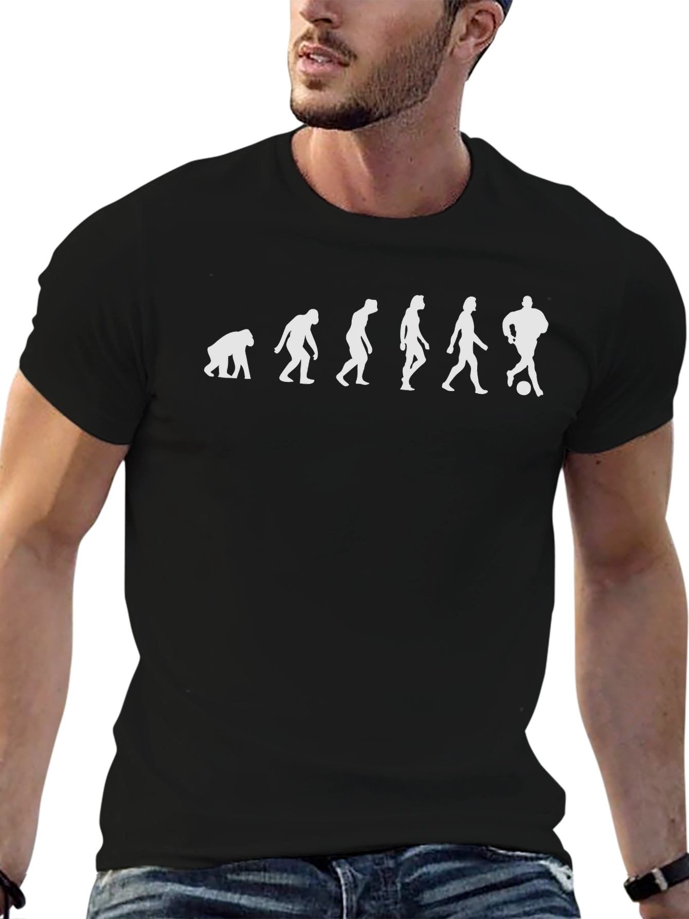 Evolution of Soccer Black T-Shirt