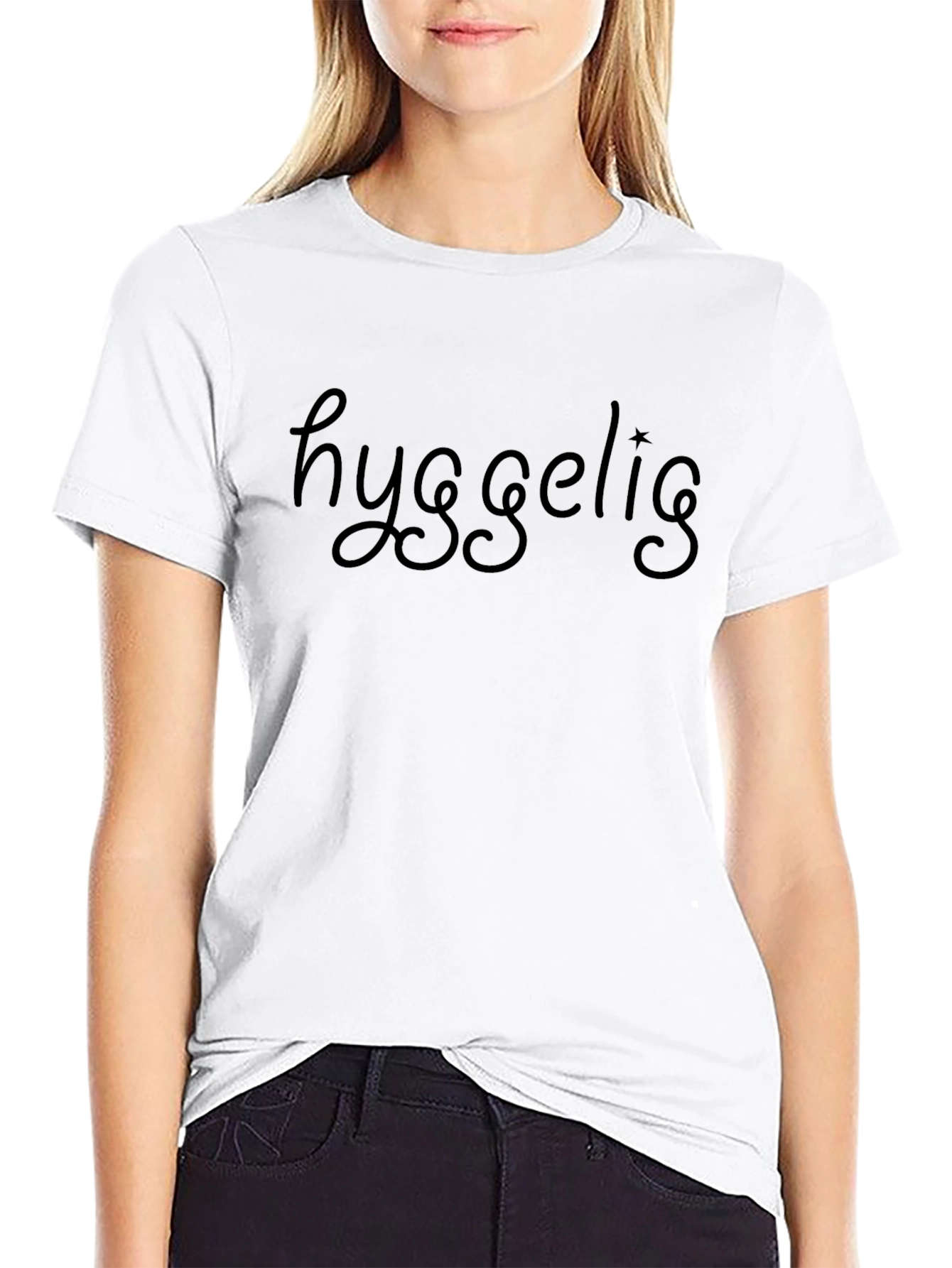 Hyggelig Black T-Shirt - Cozy Comfort
