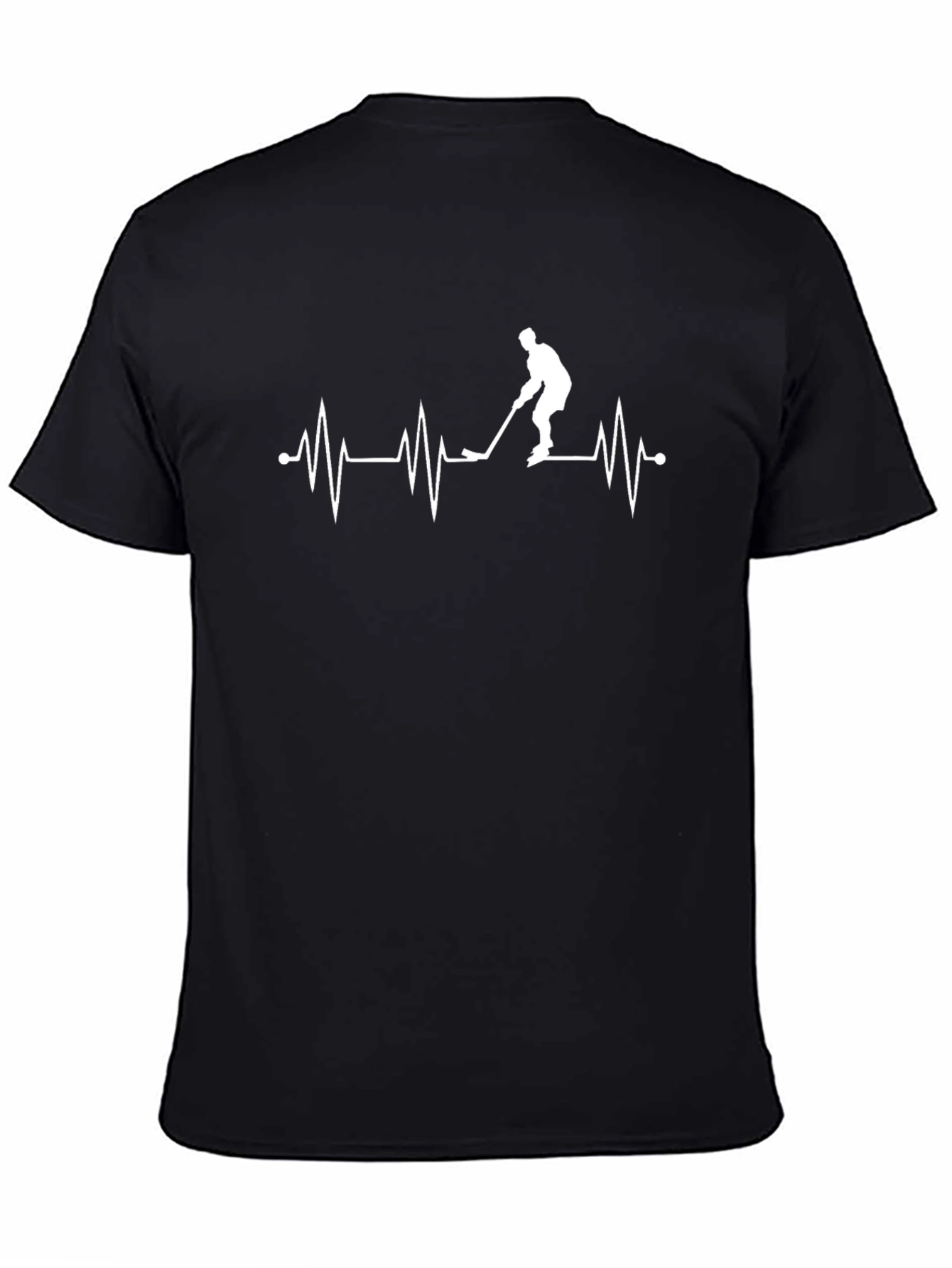 Hockey Heartbeat Graphic Tee - Black