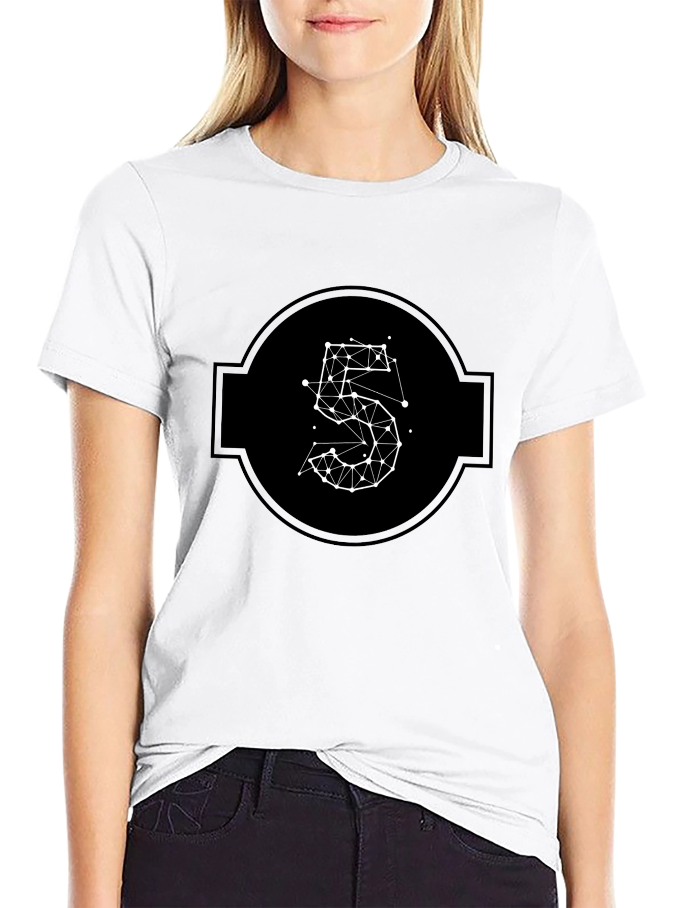 Geometric Number 5 T-Shirt