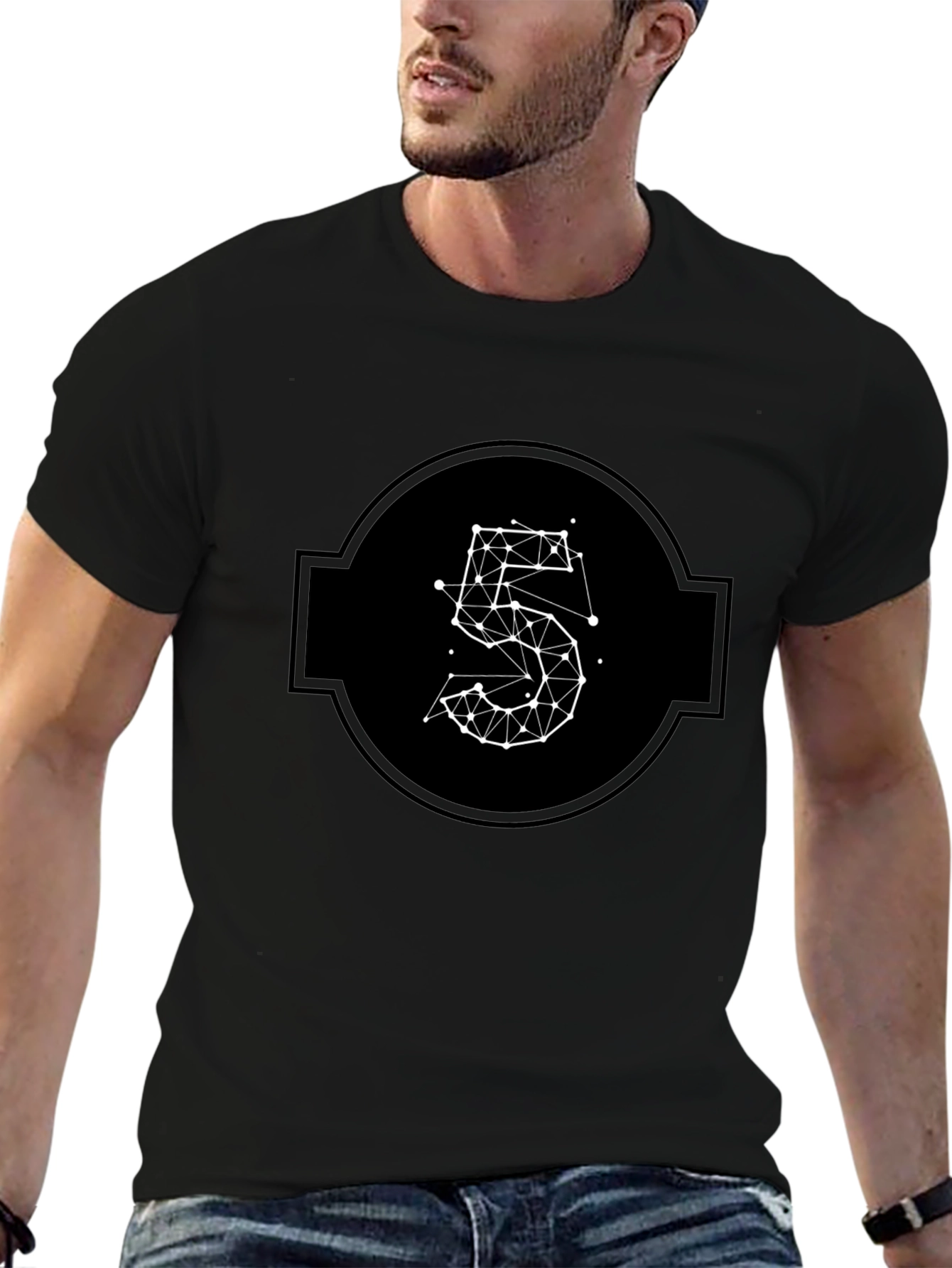 Geometric Number 5 T-Shirt
