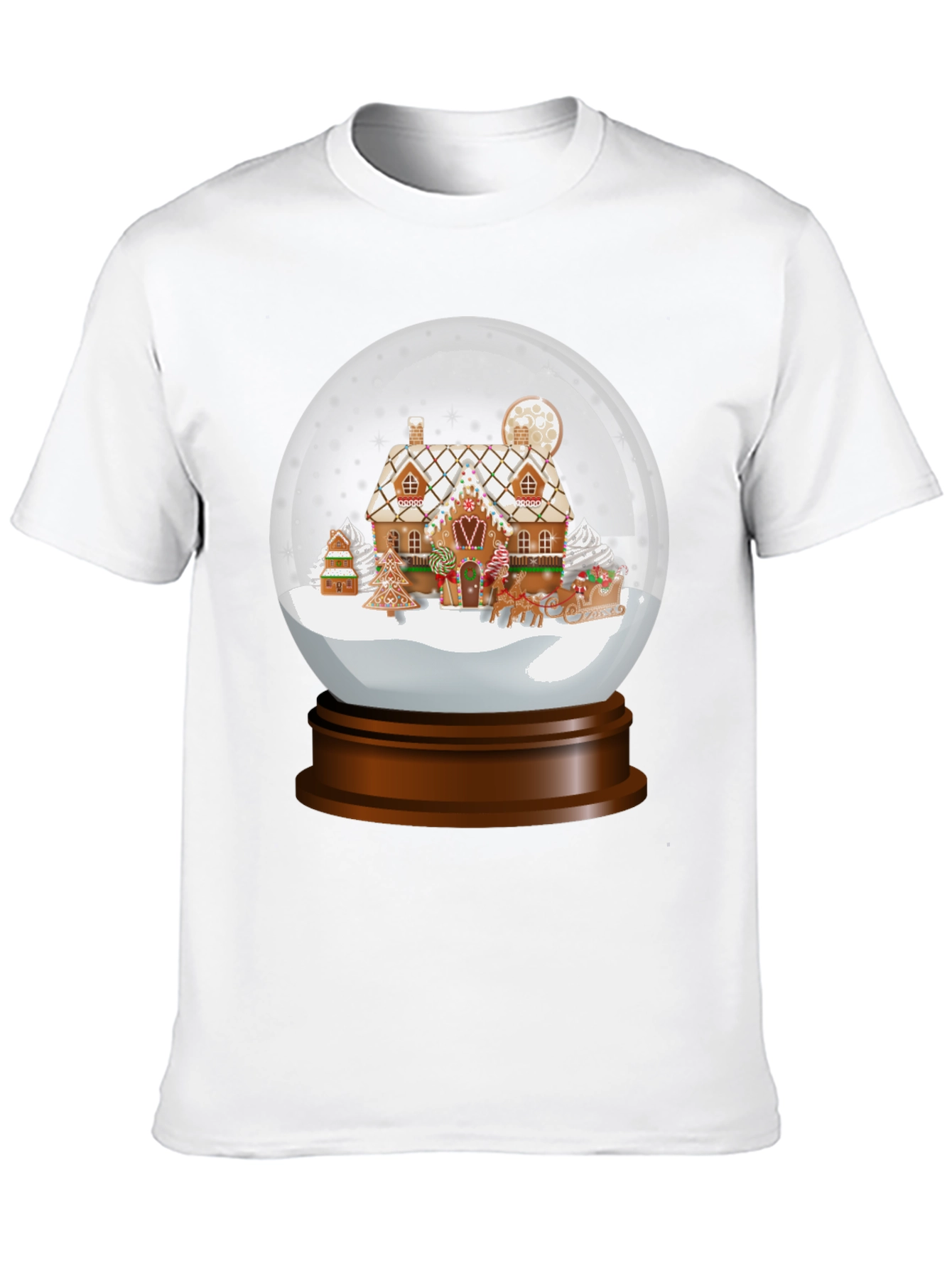 Gingerbread House Snow Globe Graphic Tee