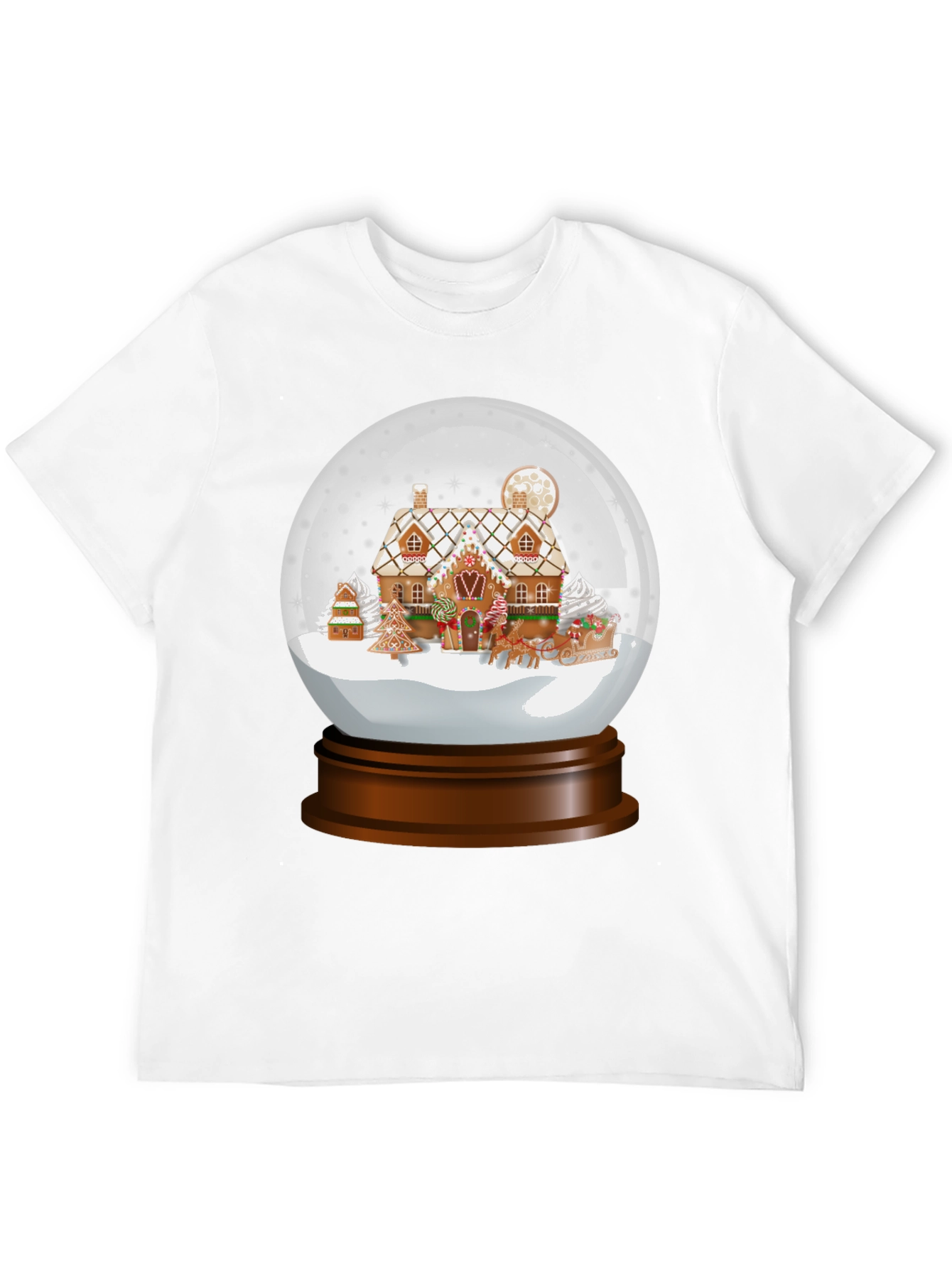 Gingerbread House Snow Globe Graphic Tee