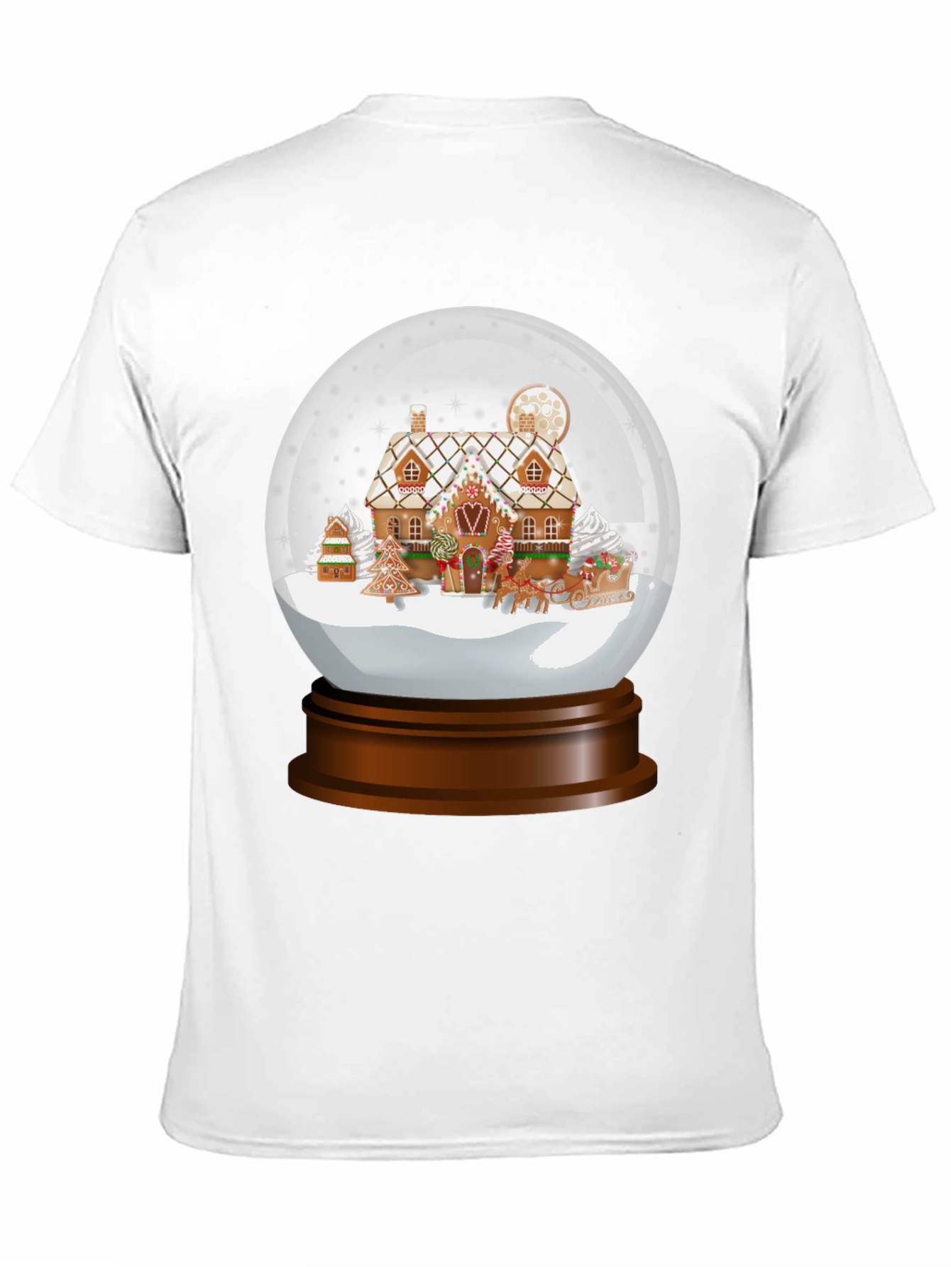 Gingerbread House Snow Globe Graphic Tee