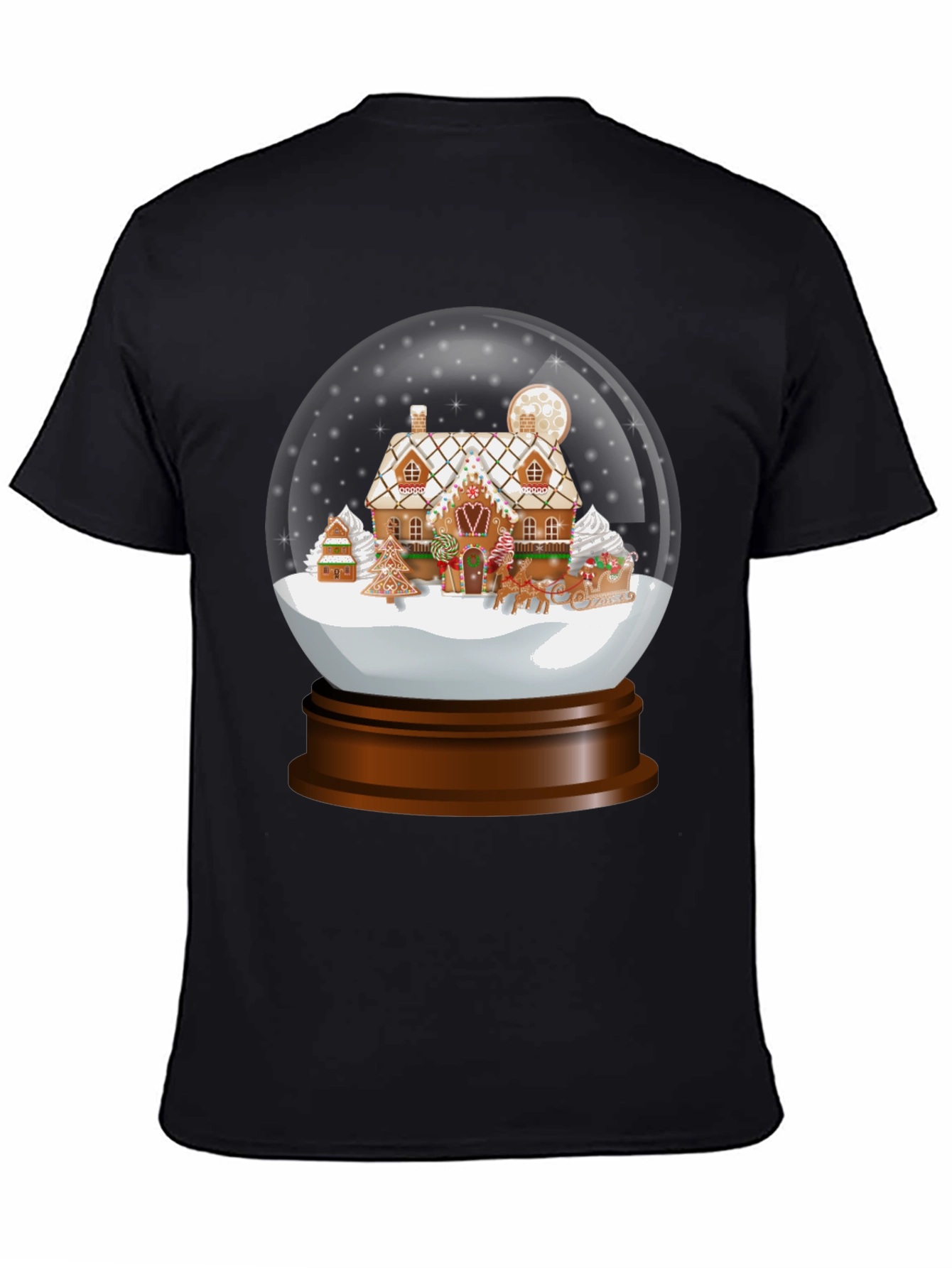 Gingerbread House Snow Globe Graphic Tee