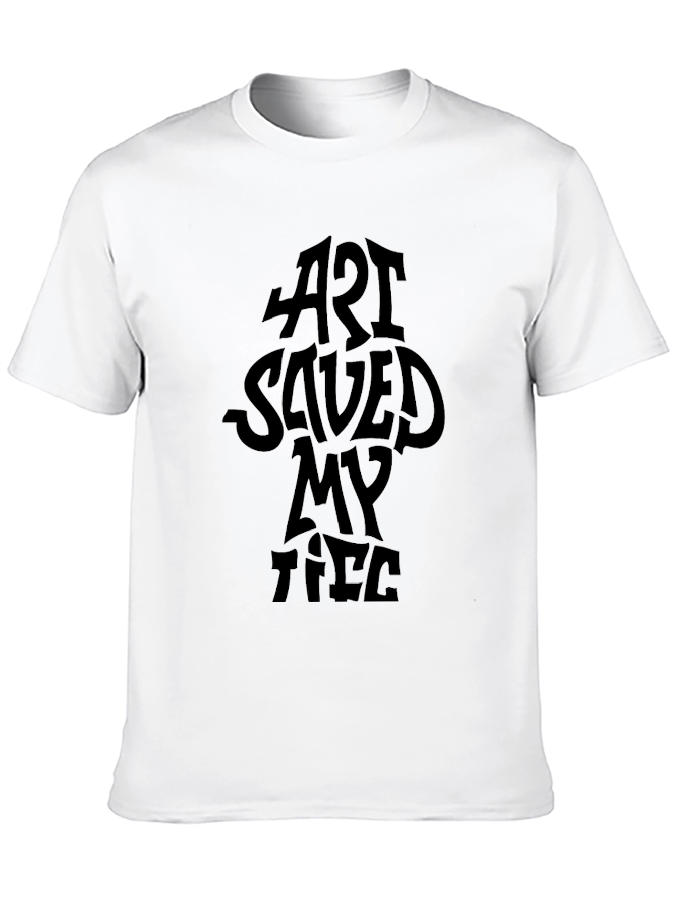 Art Saved My Life Graphic Tee - Black