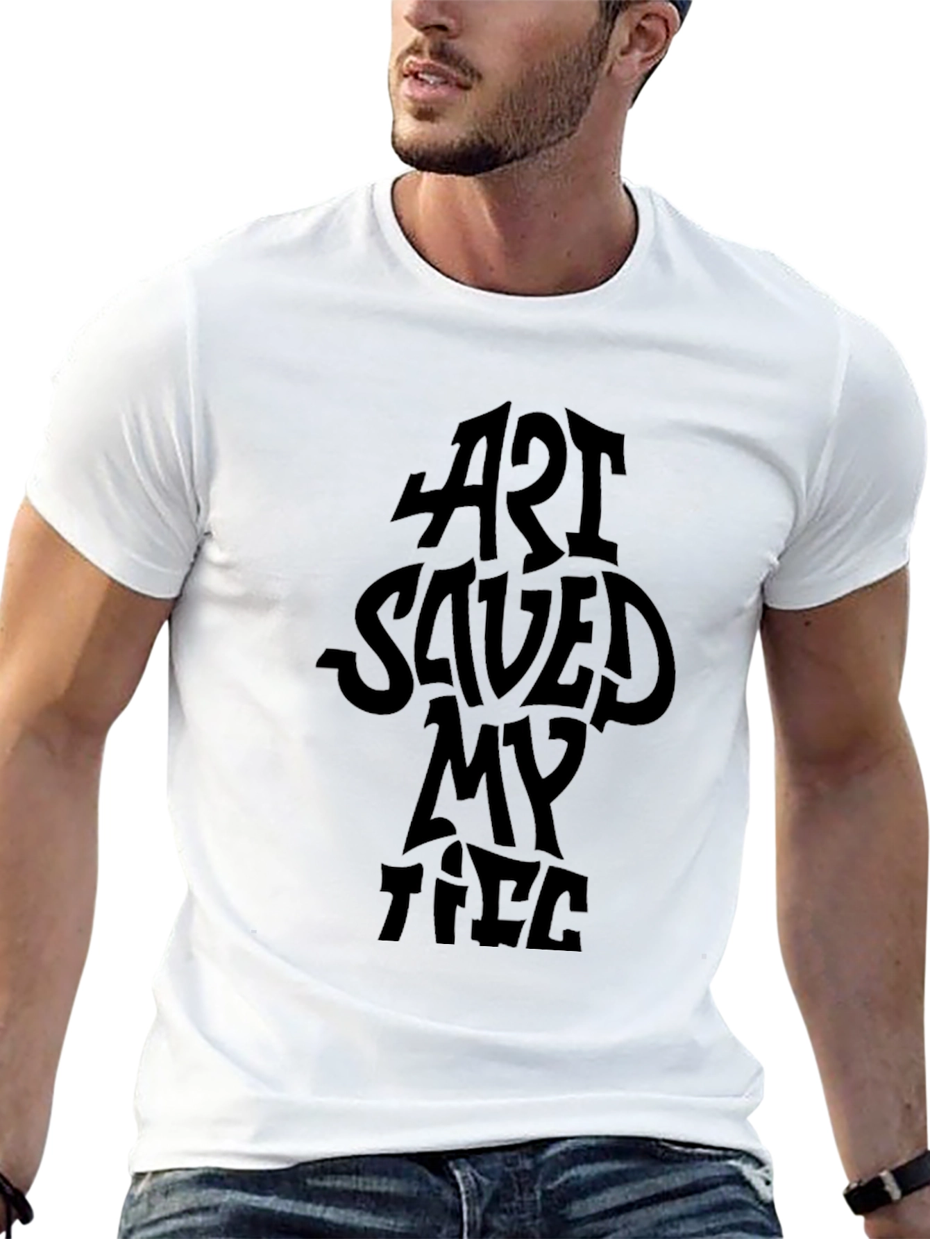 Art Saved My Life Graphic Tee - Black